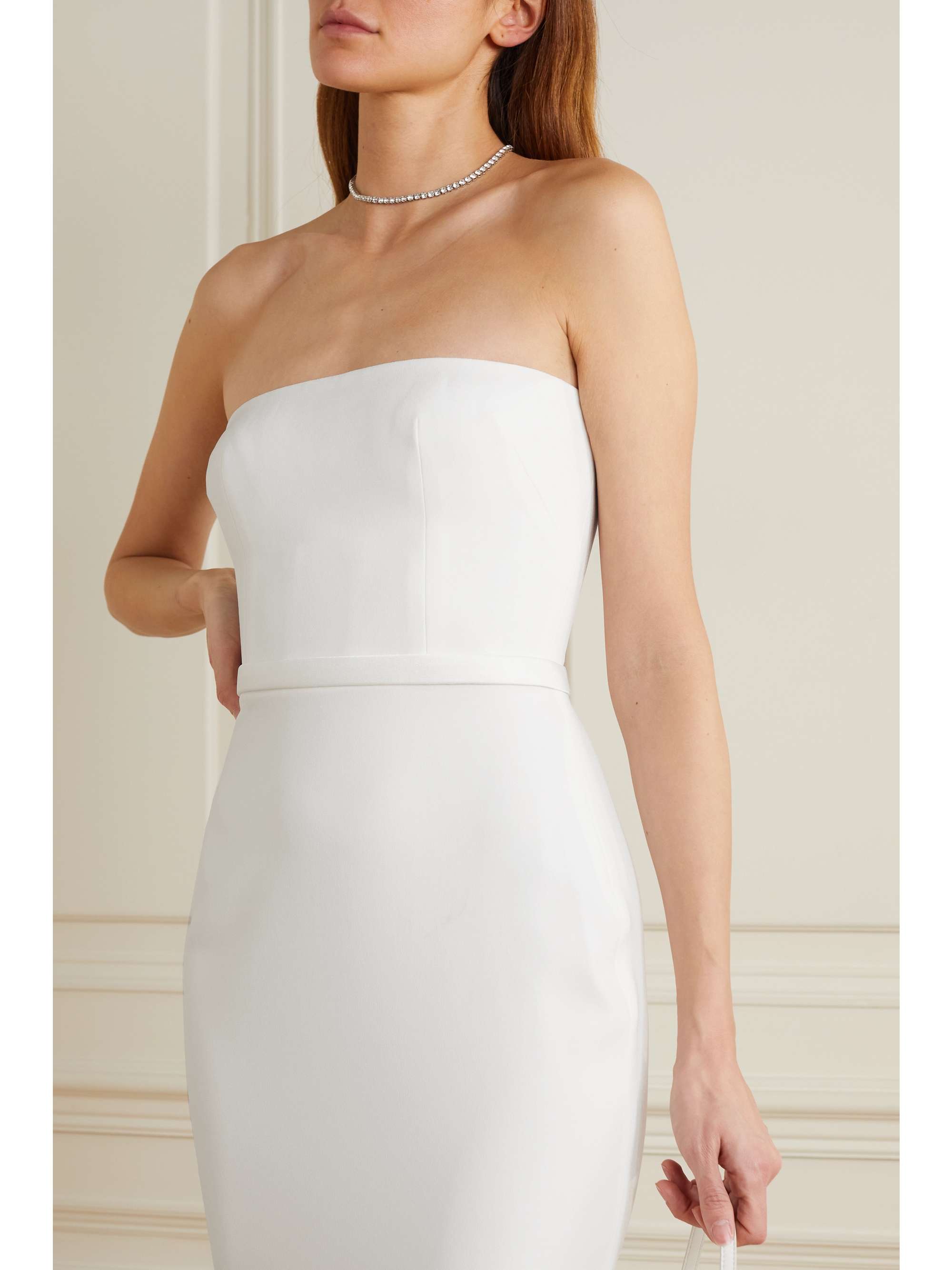 ALEX PERRY Cassidy strapless satin-crepe gown