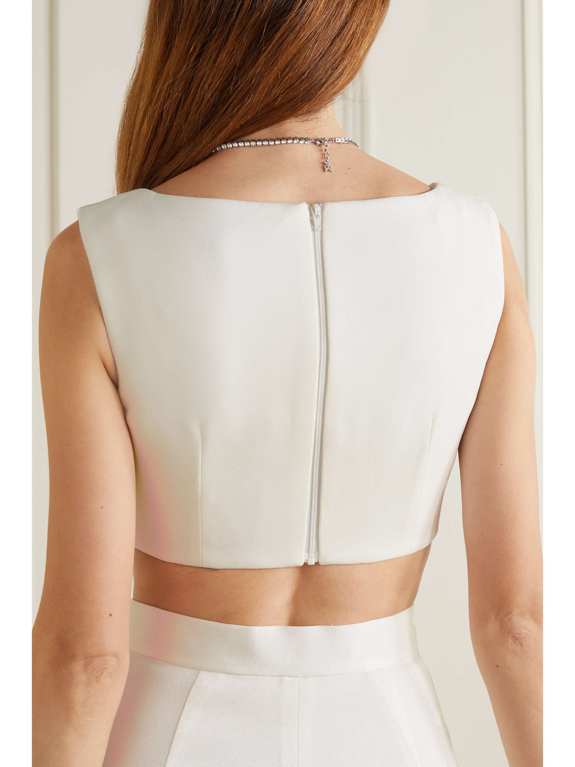 ALEX PERRY Rae cropped crepe top