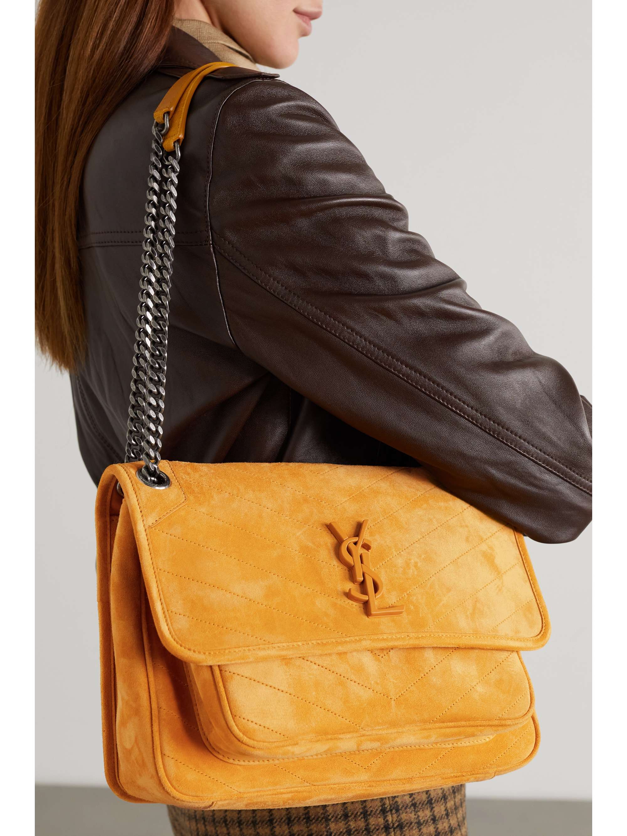 saint laurent niki suede