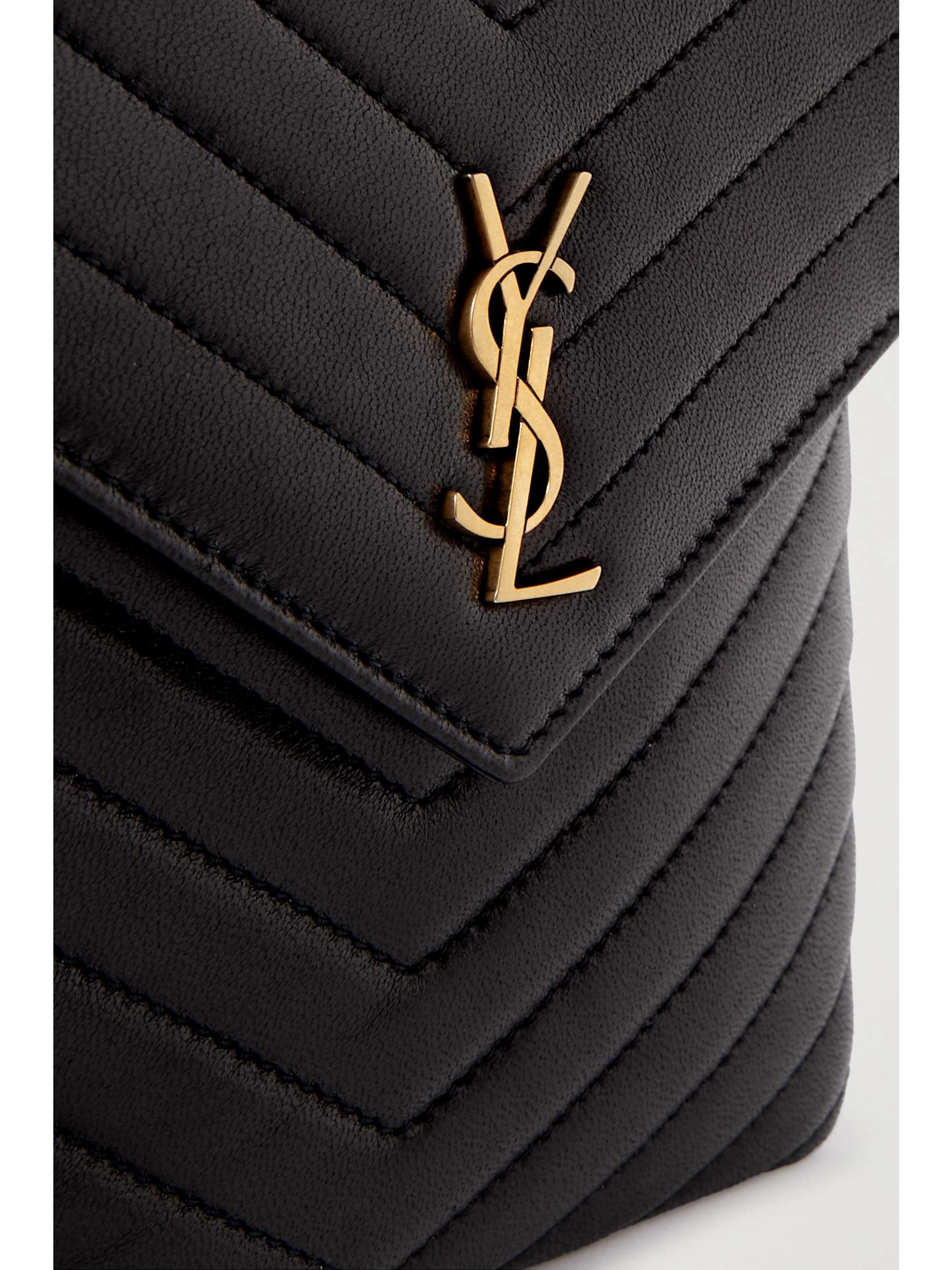 SAINT LAURENT Quilted leather shoulder bag NETAPORTER