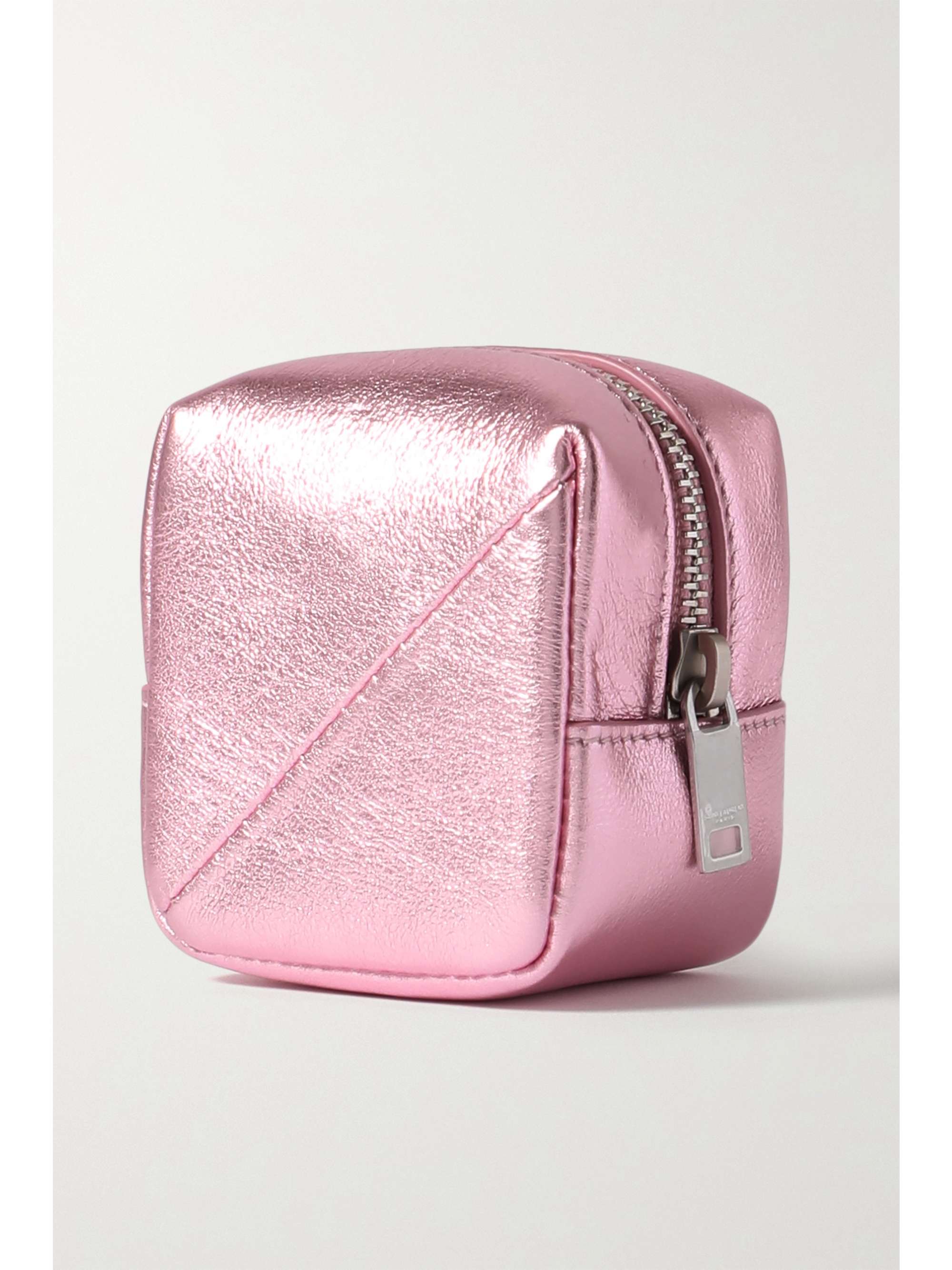 metallic pink ysl bolsa