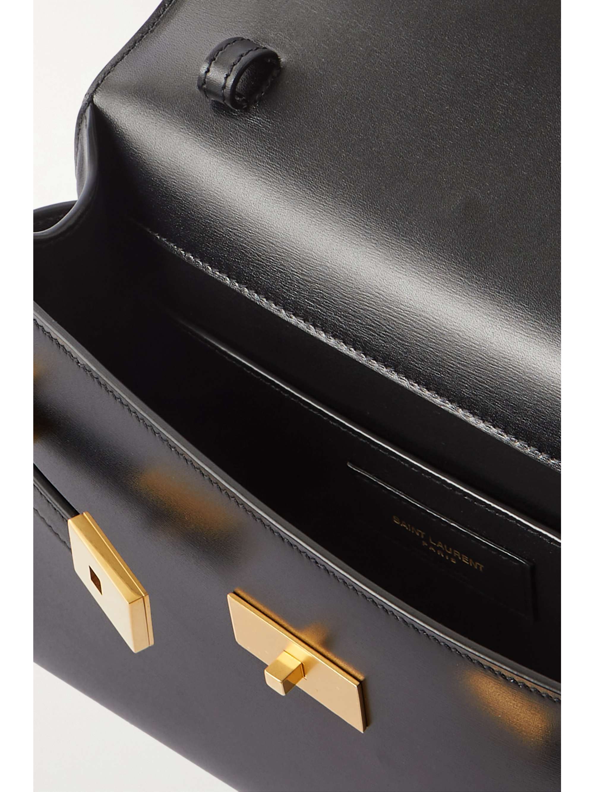Manhattan kleine Schultertasche aus Leder schwarz EinheitsgroBe