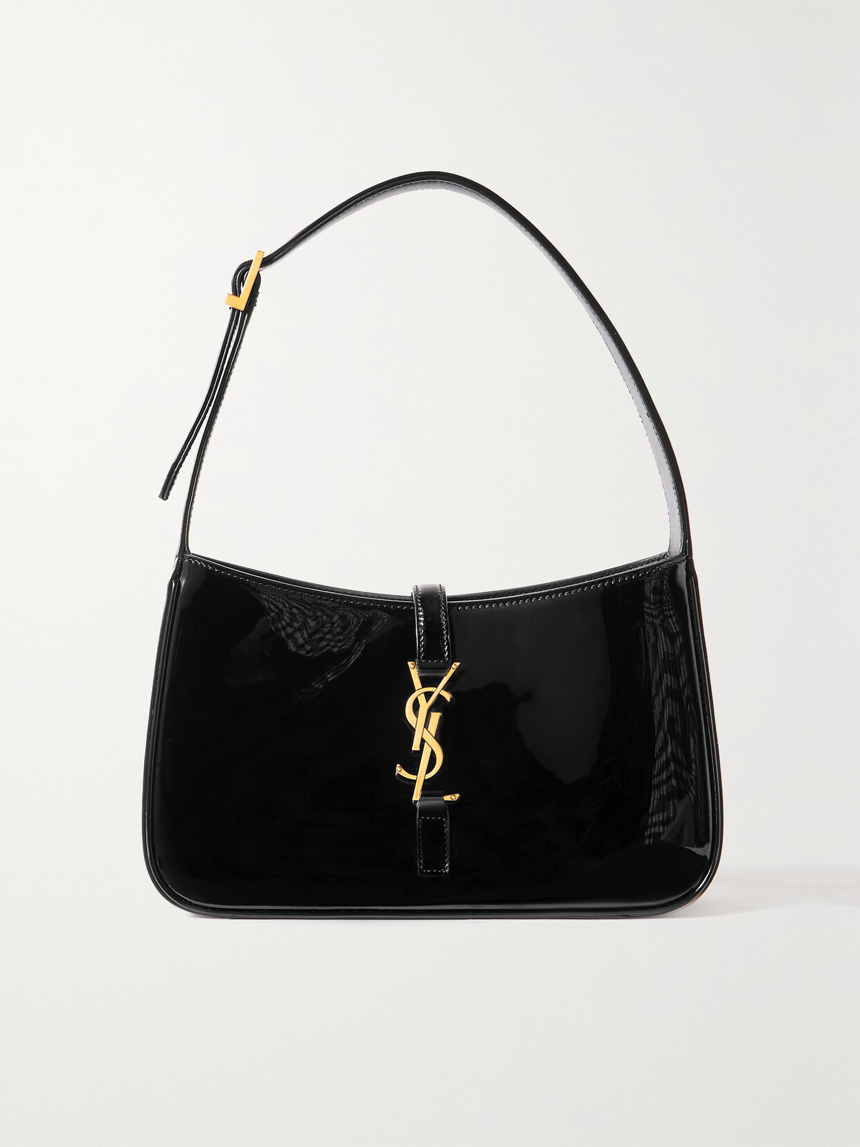 SAINT LAURENT LE 5 À 7 PATENT-LEATHER SHOULDER BAG