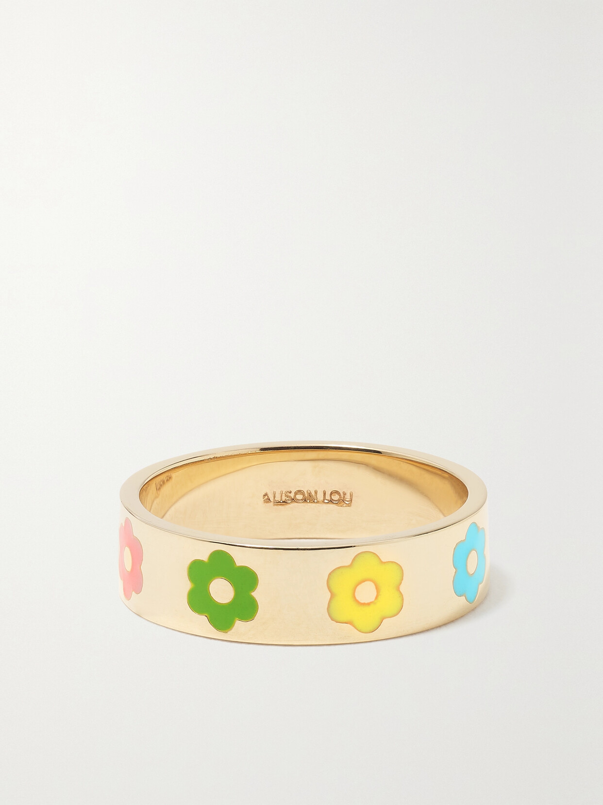 Alison Lou Flower Power 14-karat Gold And Enamel Ring