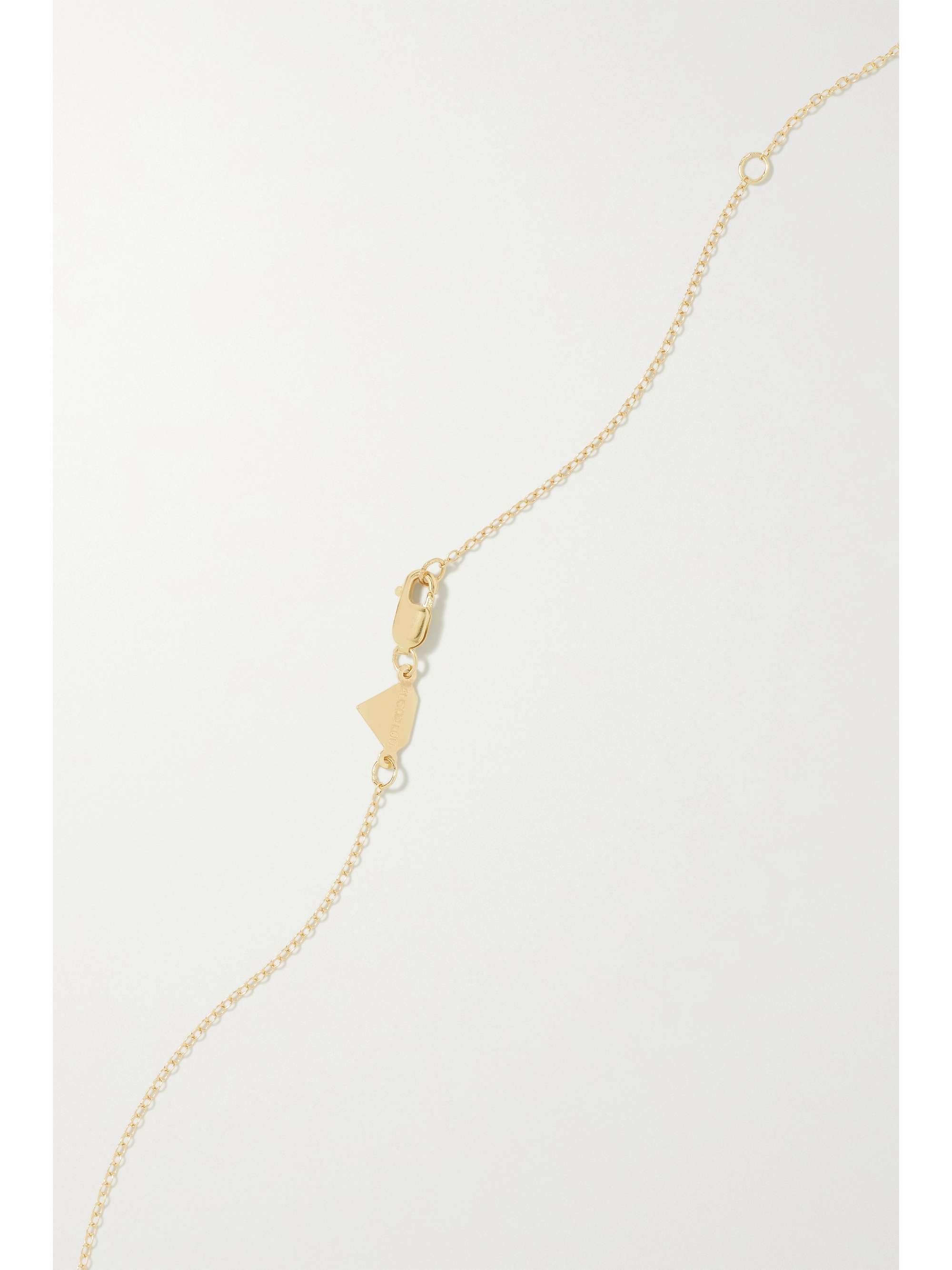 ALISON LOU Flower Power 14-karat gold, enamel and diamond necklace