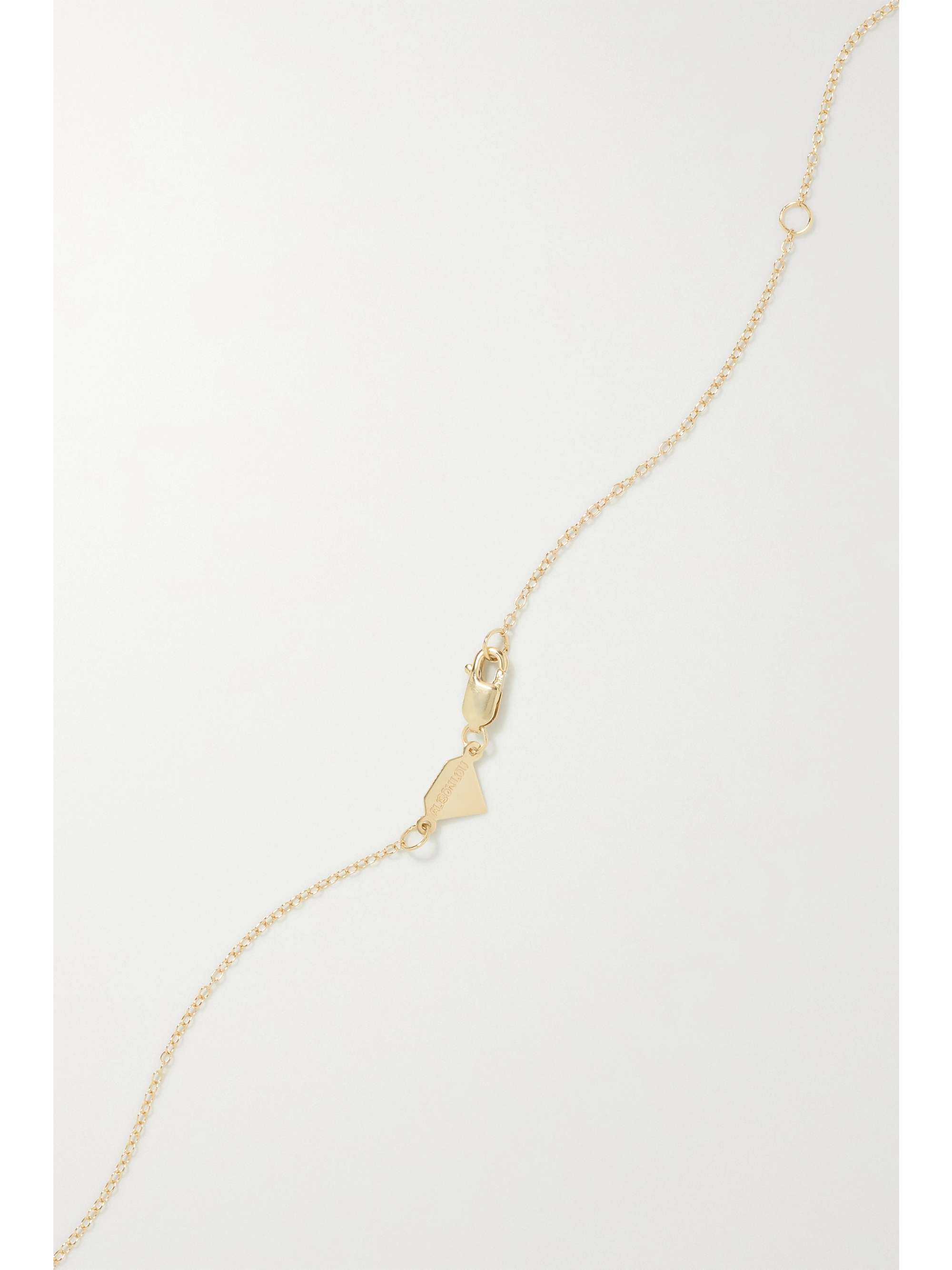 ALISON LOU All You Need 14-karat gold and enamel necklace