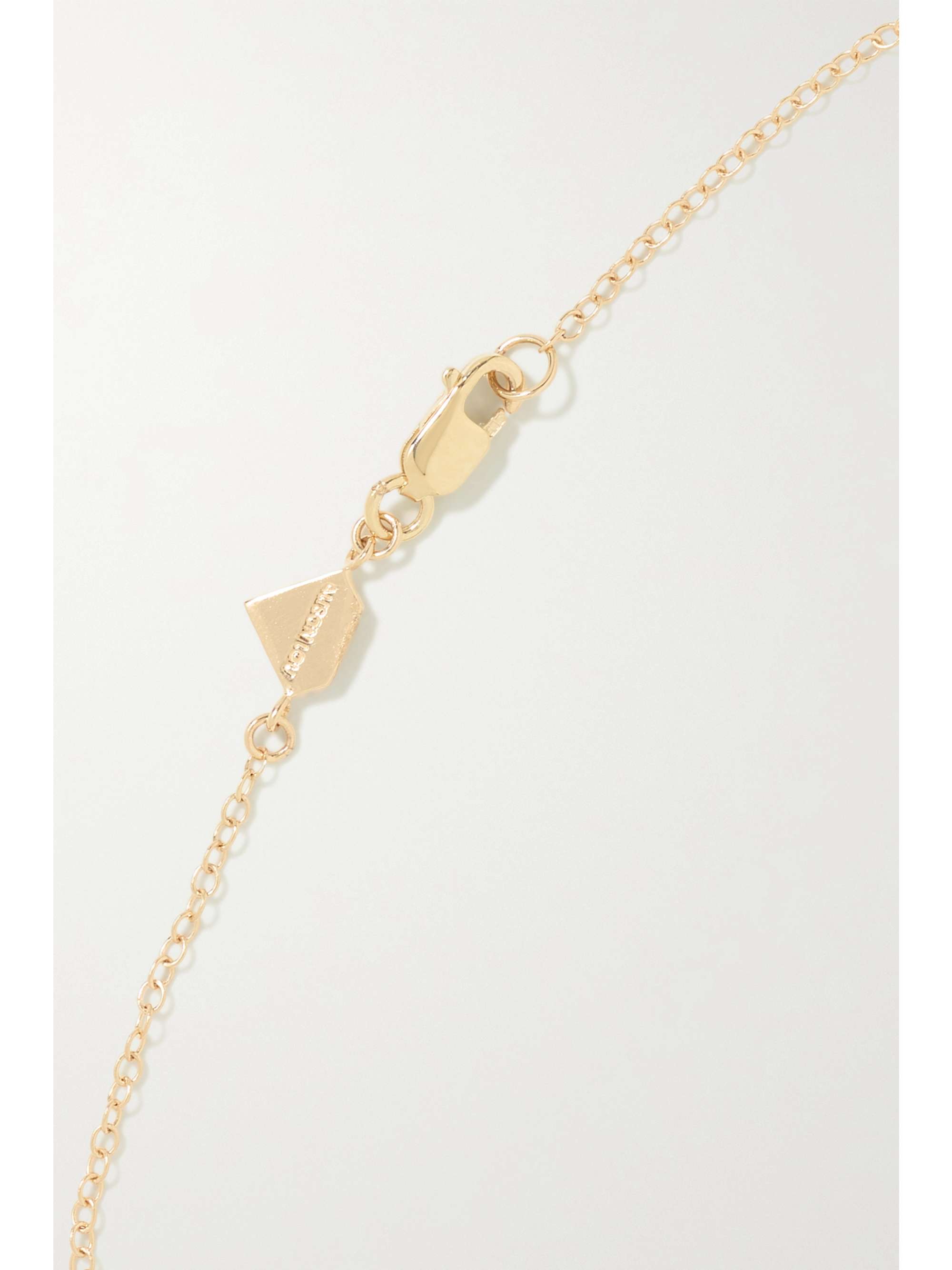 ALISON LOU 14-karat gold, enamel and emerald bracelet
