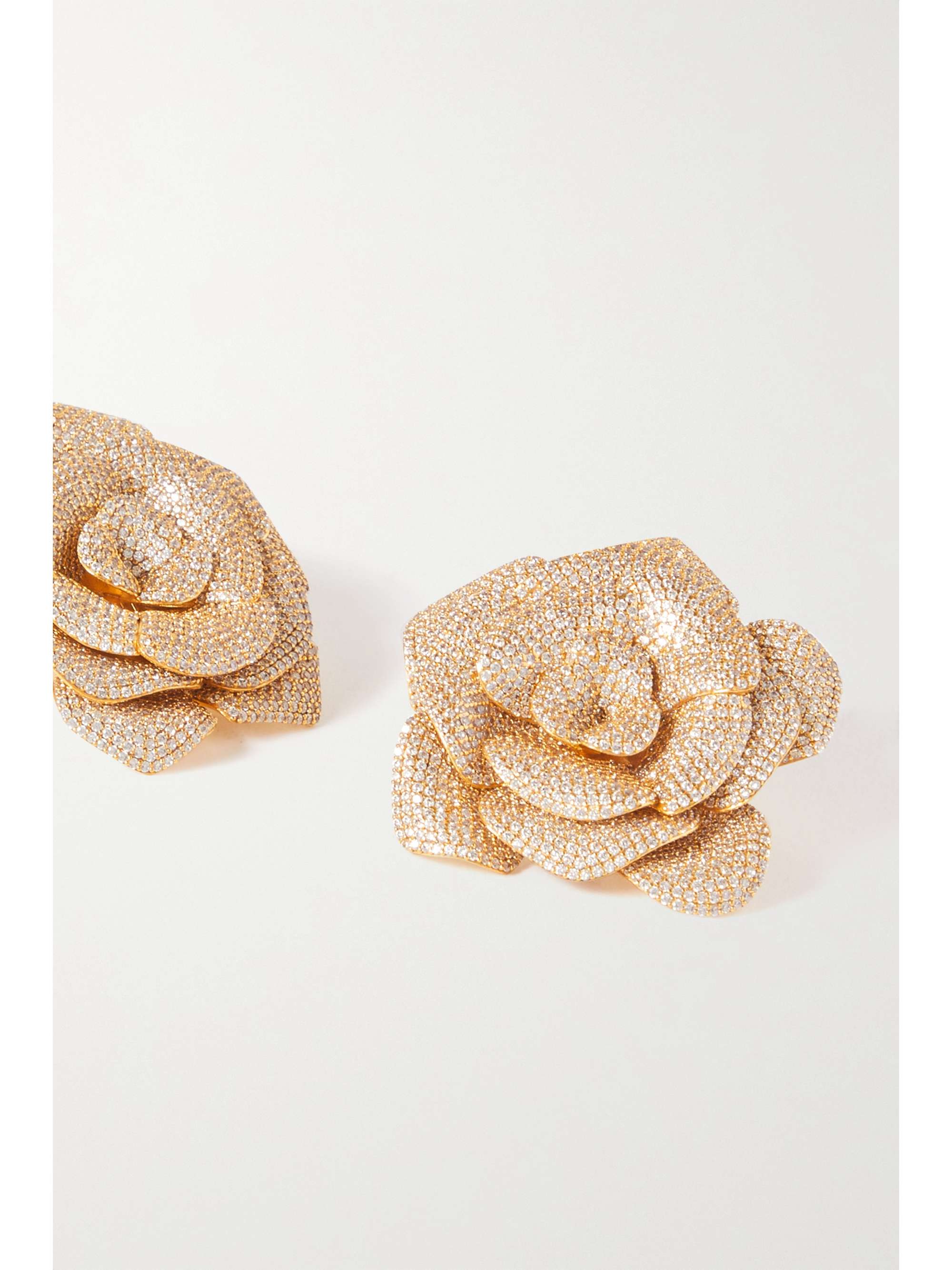 BEGÜM KHAN Gold-plated zirconia clip earrings