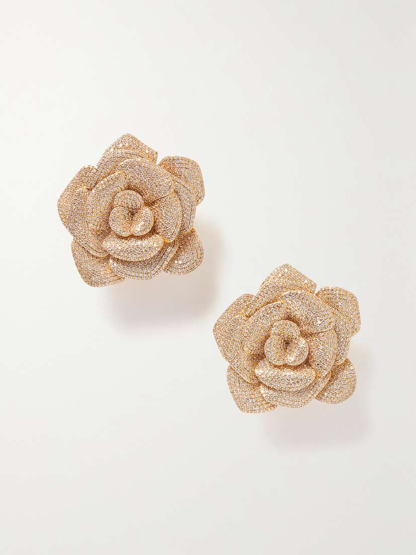 Begüm Khan plated Zirconia Clip Earrings