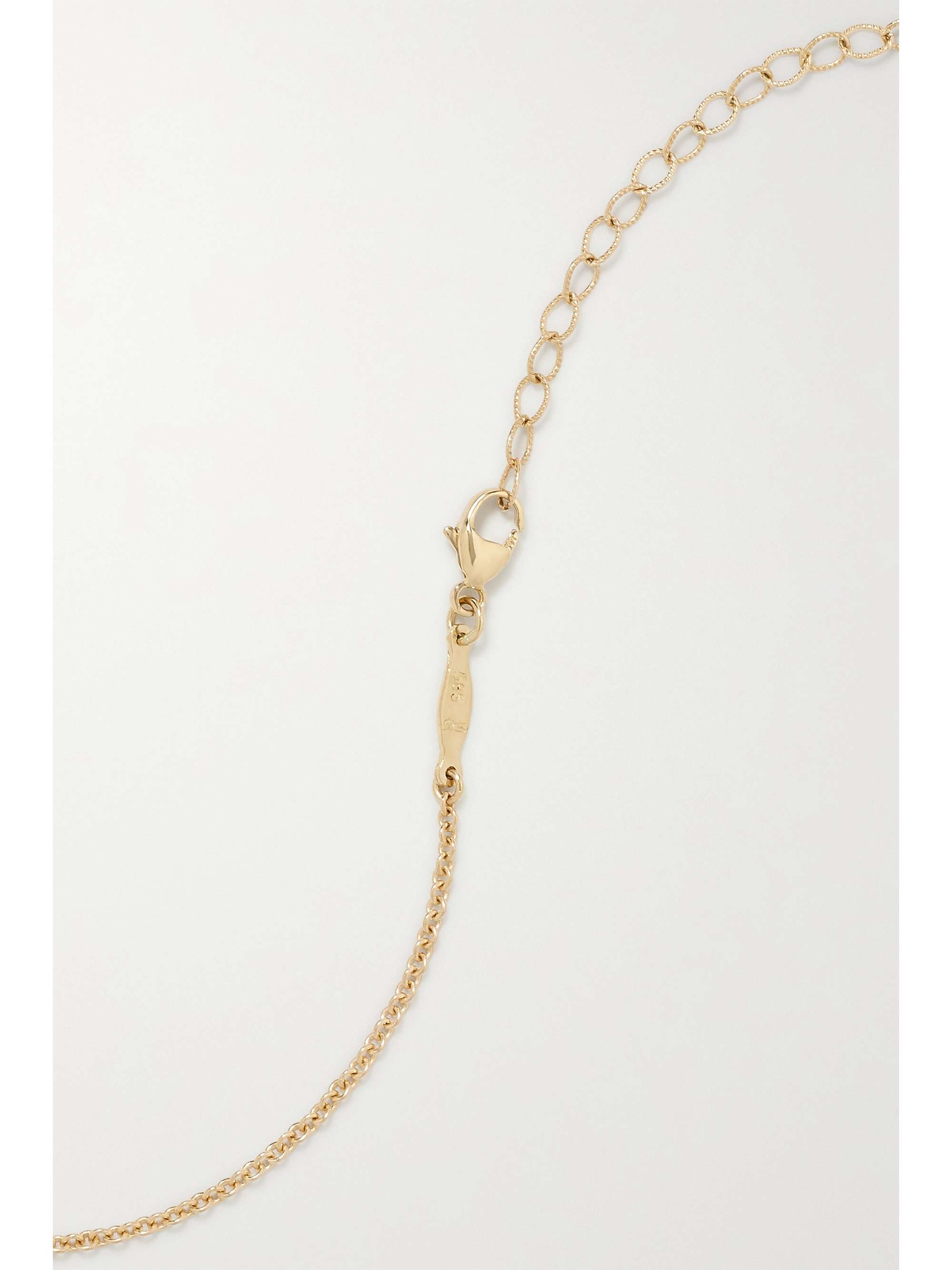 JACQUIE AICHE Mama 14-karat gold diamond necklace