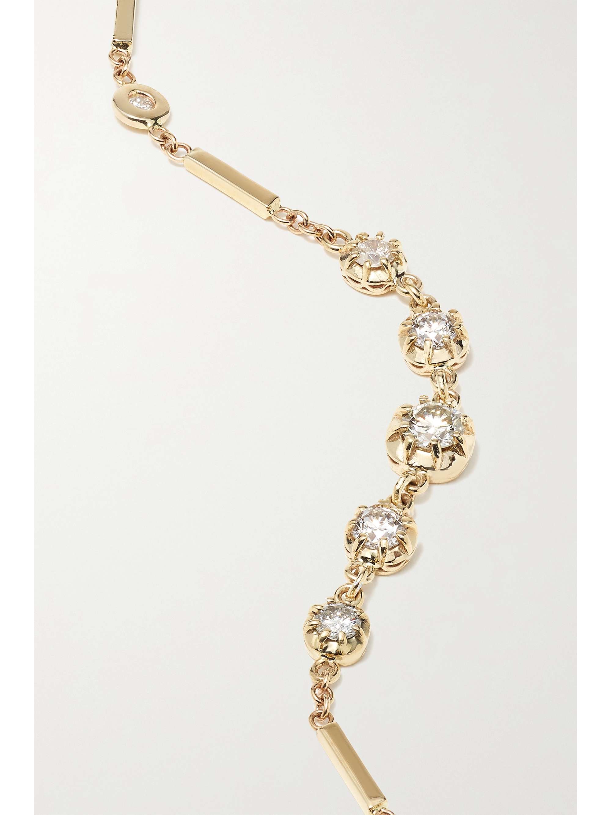 JACQUIE AICHE Sophia 14-karat gold diamond anklet