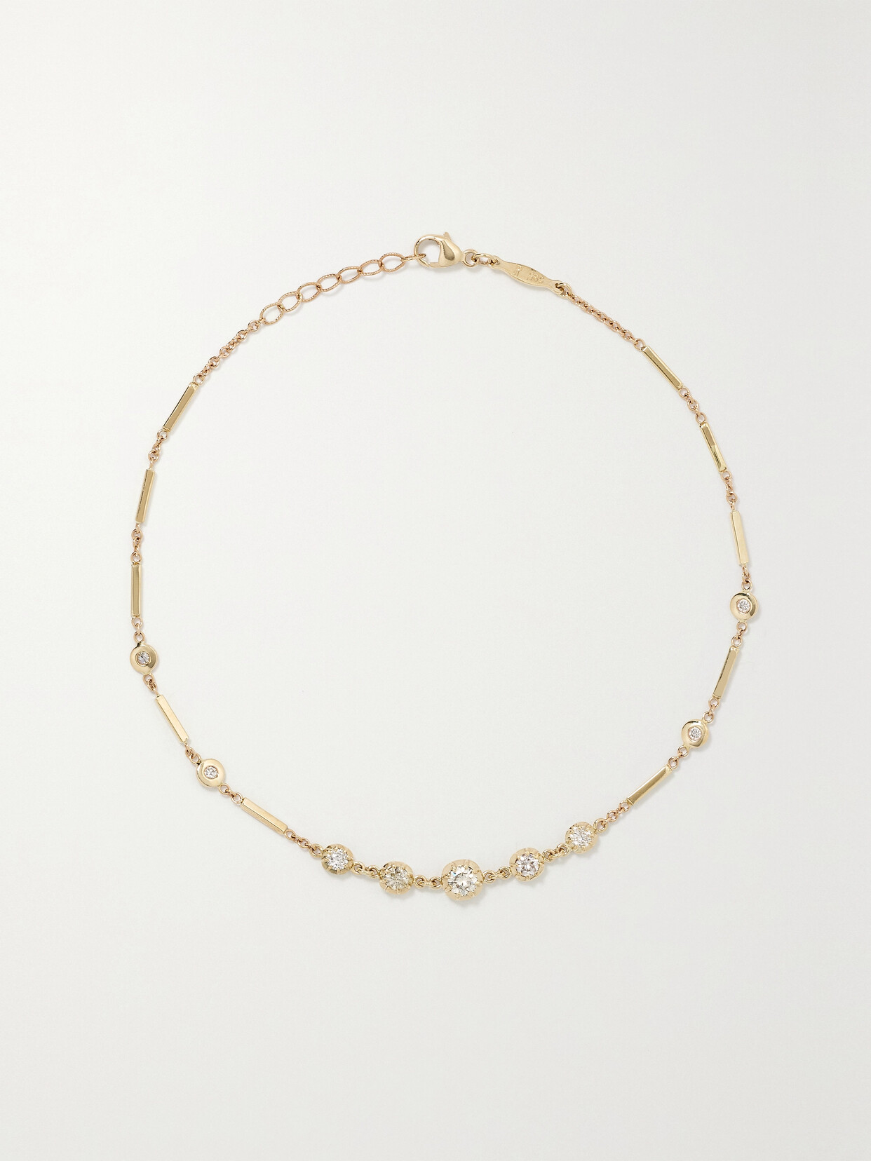 Jacquie Aiche Sophia 14-karat Gold Diamond Anklet - One size