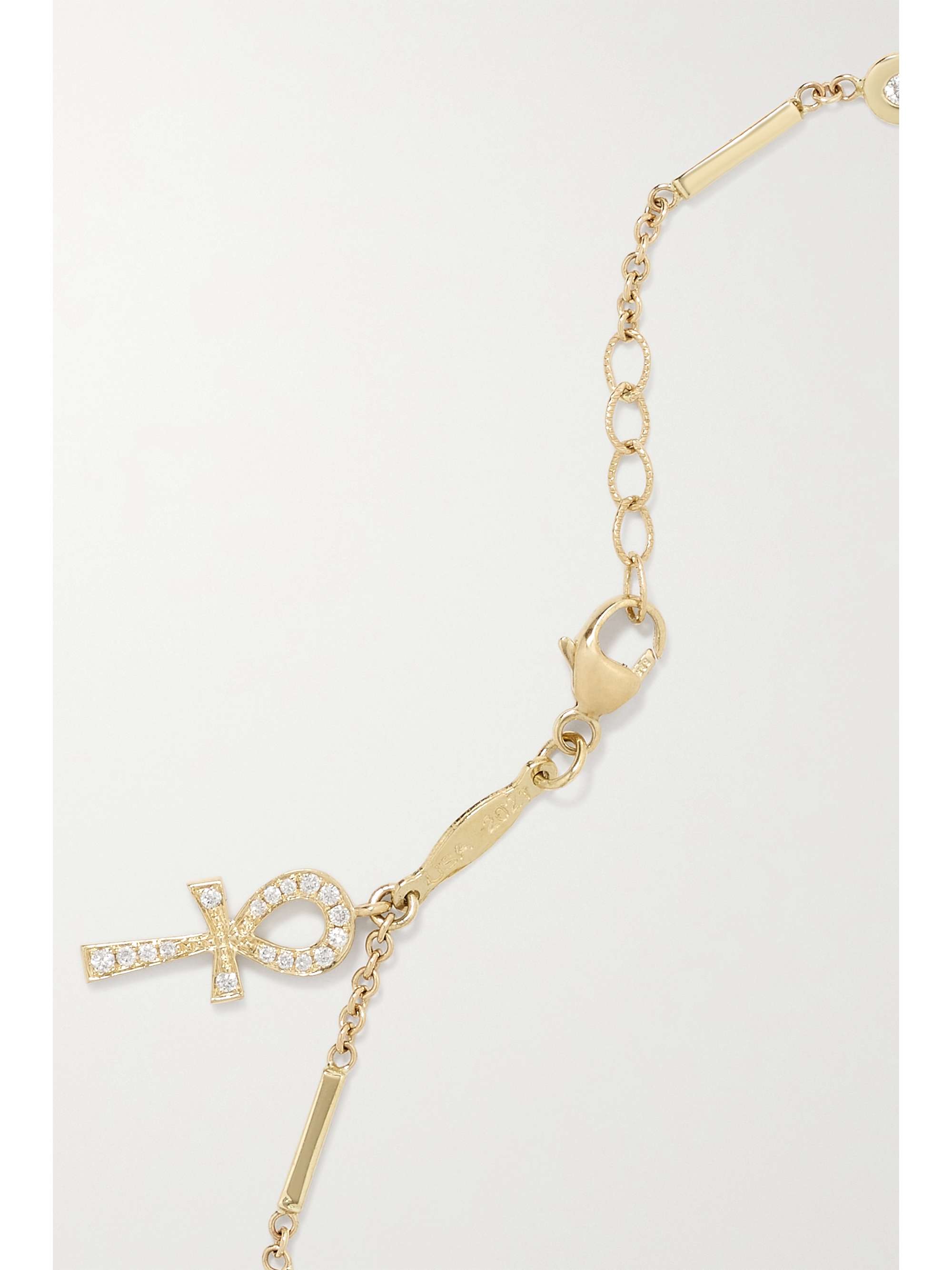 JACQUIE AICHE 14-karat gold diamond bracelet