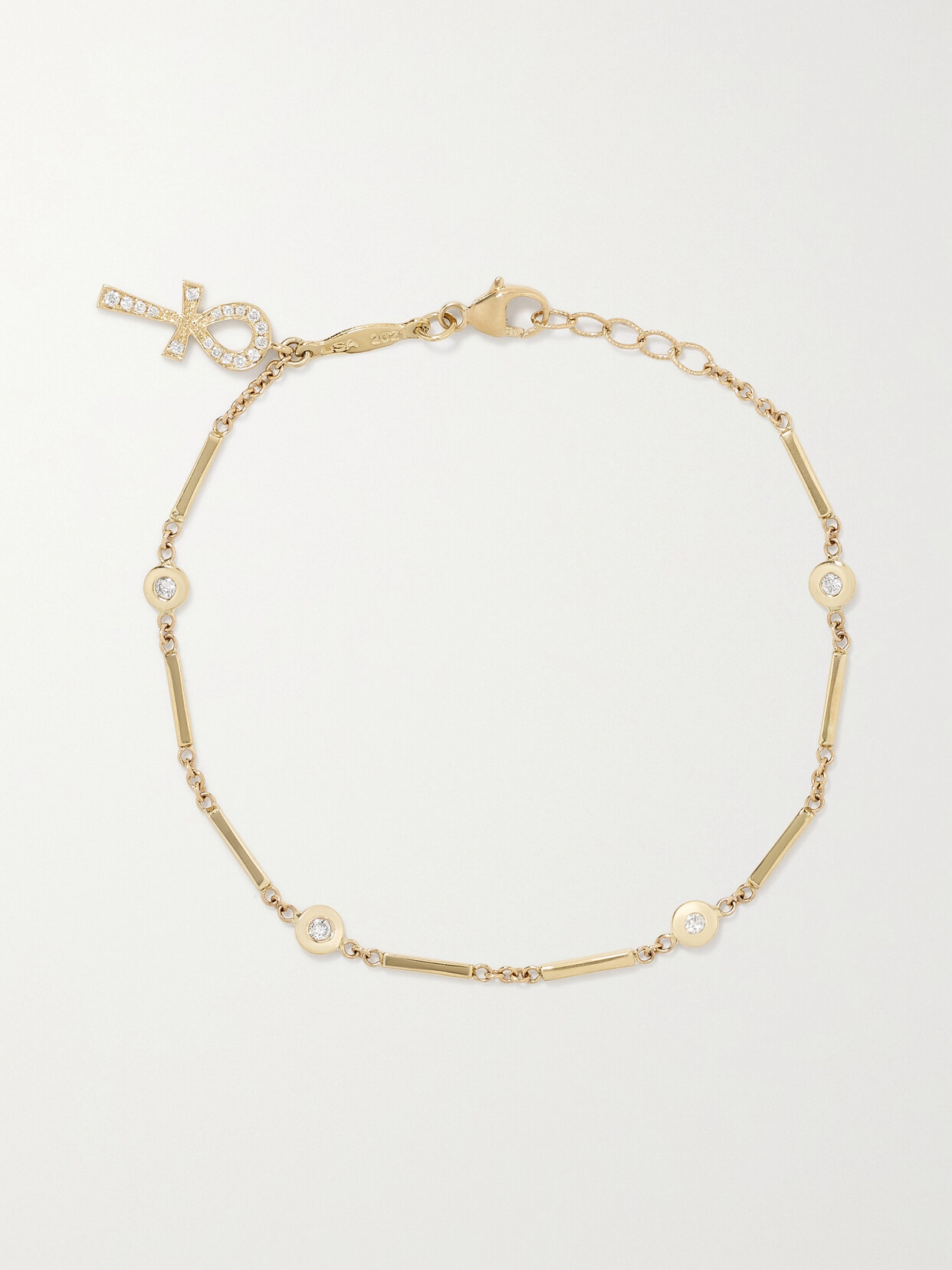 Jacquie Aiche 14-karat Gold Diamond Bracelet - One size