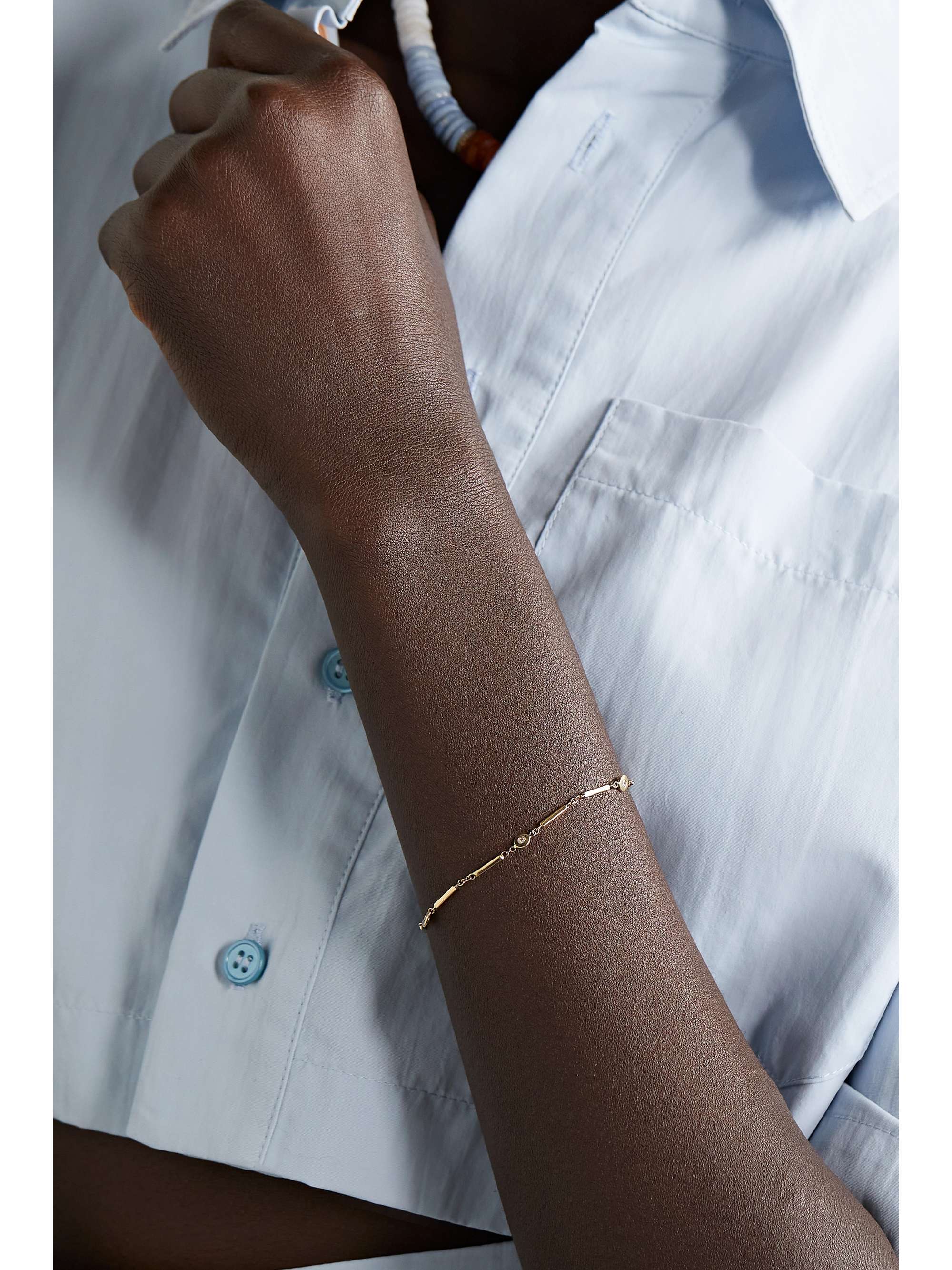 JACQUIE AICHE 14-karat gold diamond bracelet