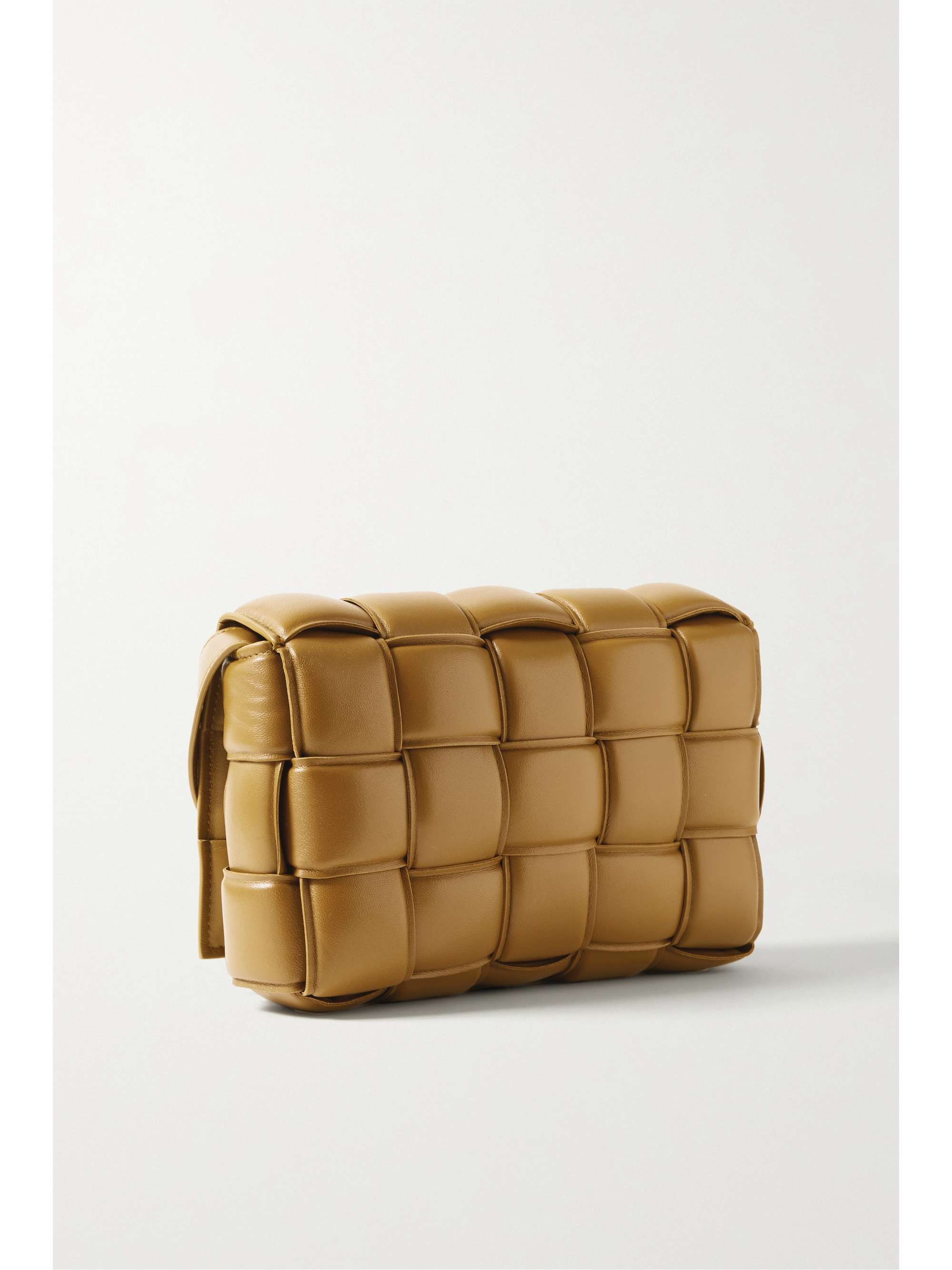 BOTTEGA VENETA Cassette padded intrecciato iridescent leather shoulder bag