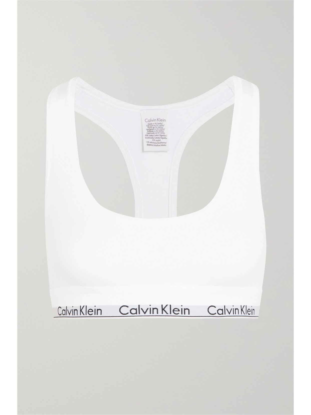 CALVIN KLEIN UNDERWEAR MODERN COTTON STRETCH COTTON-BLEND SOFT-CUP BRA