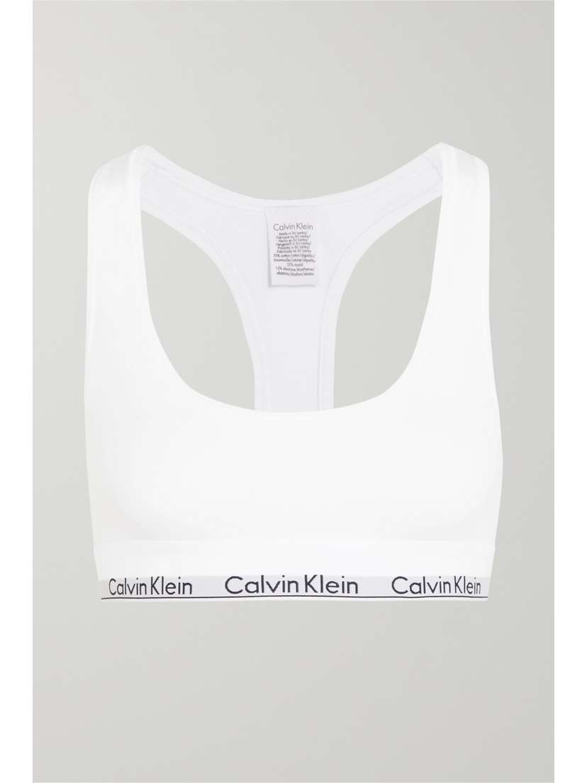 CK ONE Modern Cotton Stretch Cotton-blend Soft-cup Bra