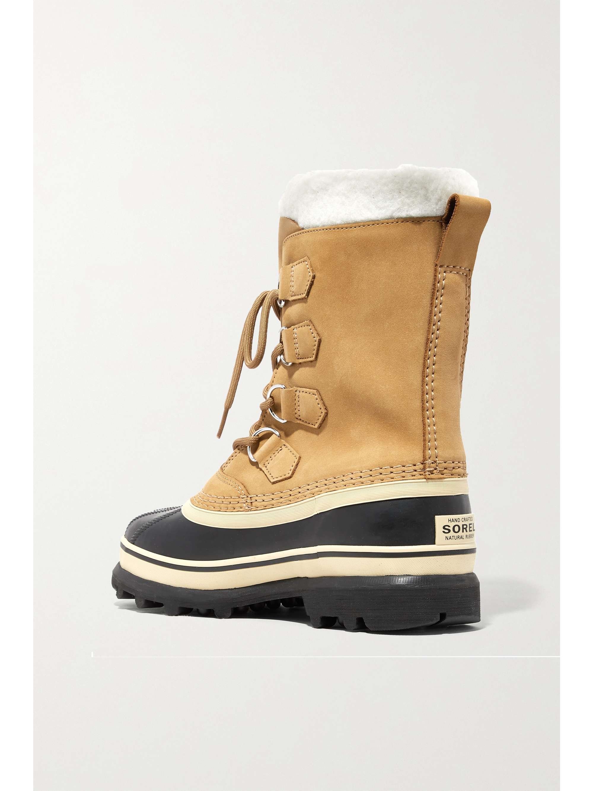 SOREL Caribou waterproof nubuck and rubber boots