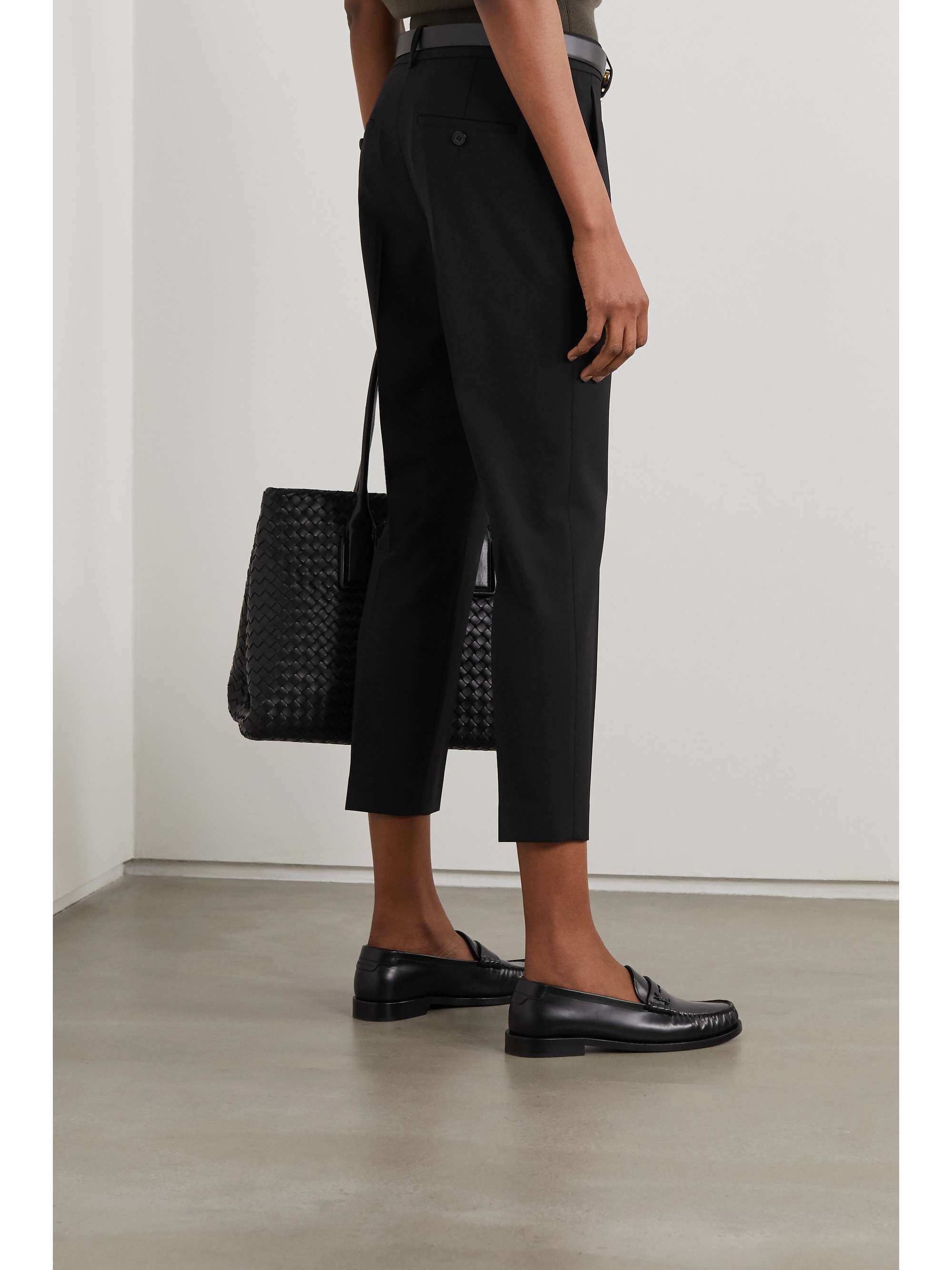 THEORY Treeca 2 cropped stretch-wool slim-leg pants