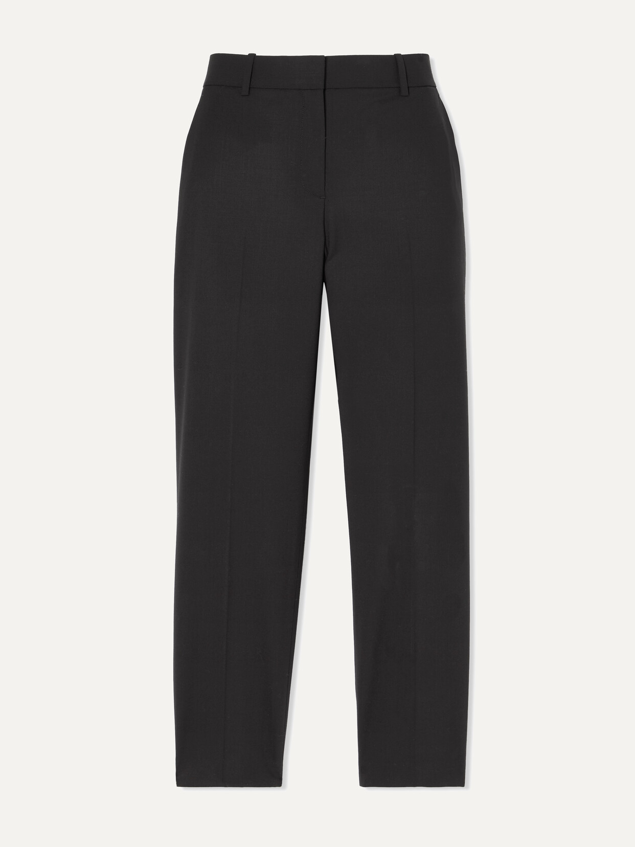 Theory Treeca 2 Cropped Stretch-wool Slim-leg Pants In Black