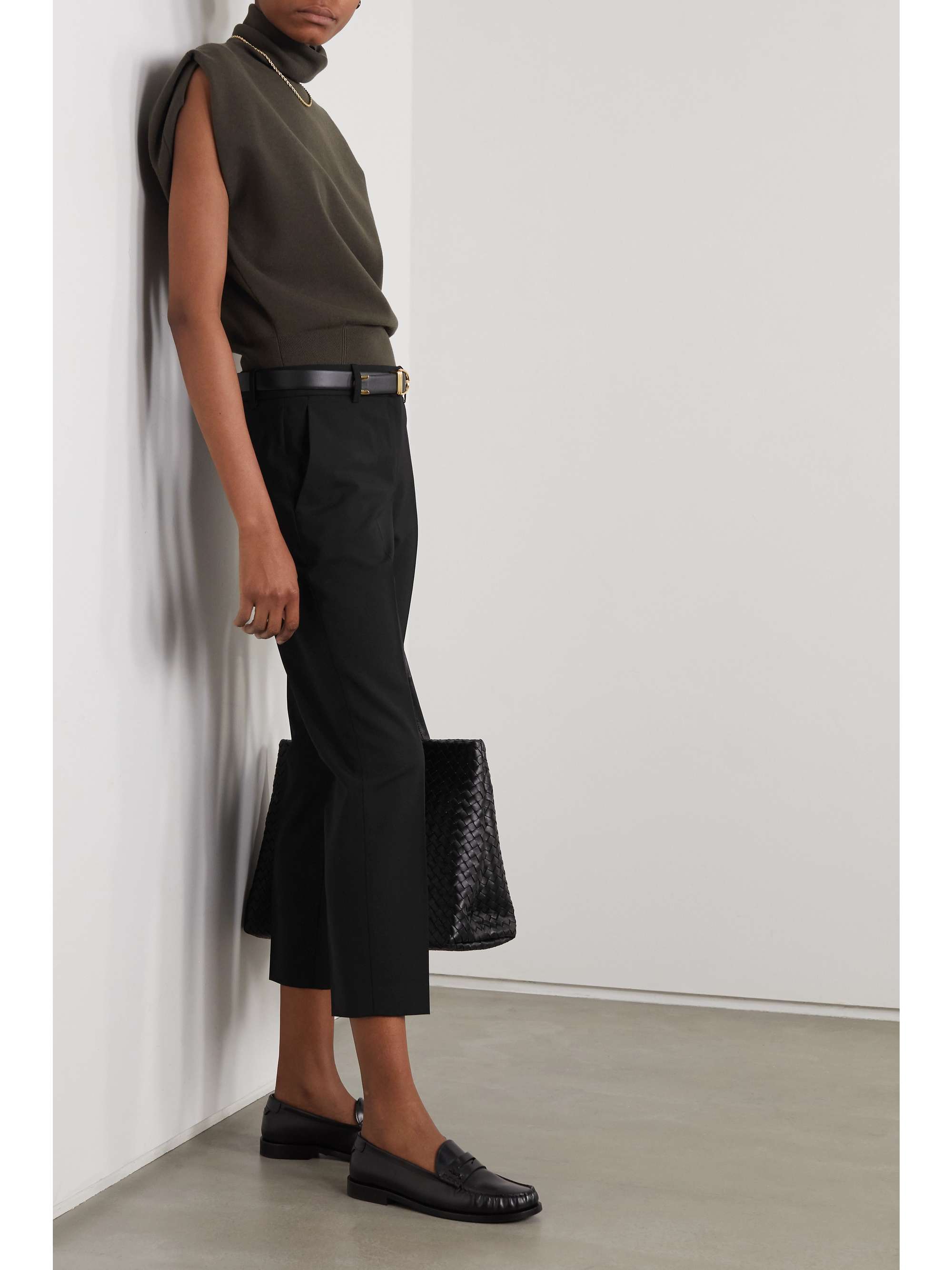 THEORY Treeca 2 cropped stretch-wool slim-leg pants