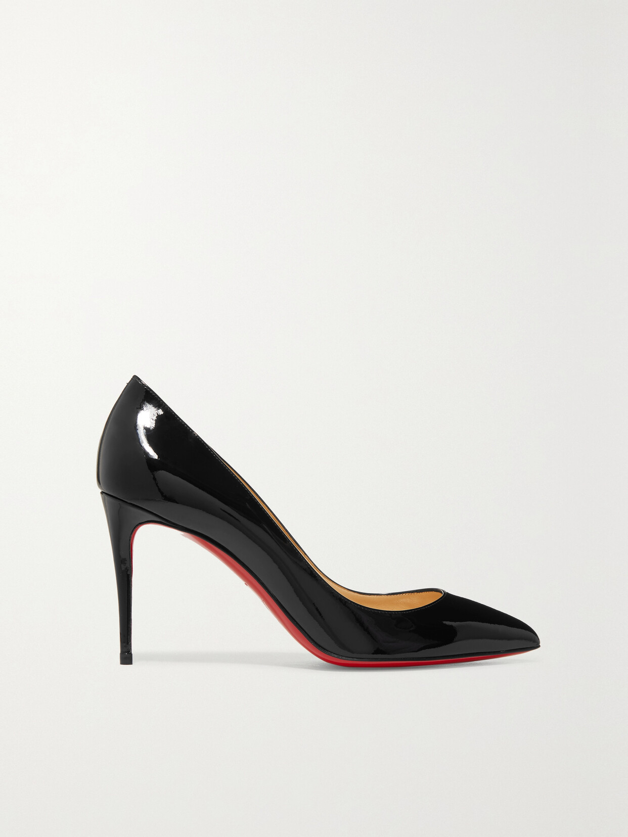 Shop Christian Louboutin Pigalle Follies 85 Patent-leather Pumps In Black