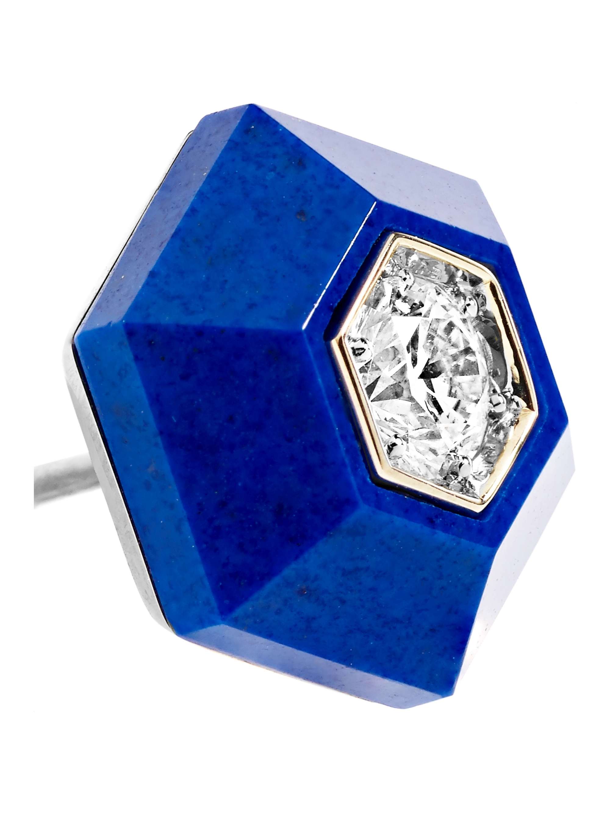FRED LEIGHTON Collection 18-karat white gold, lapis lazuli and diamond earrings