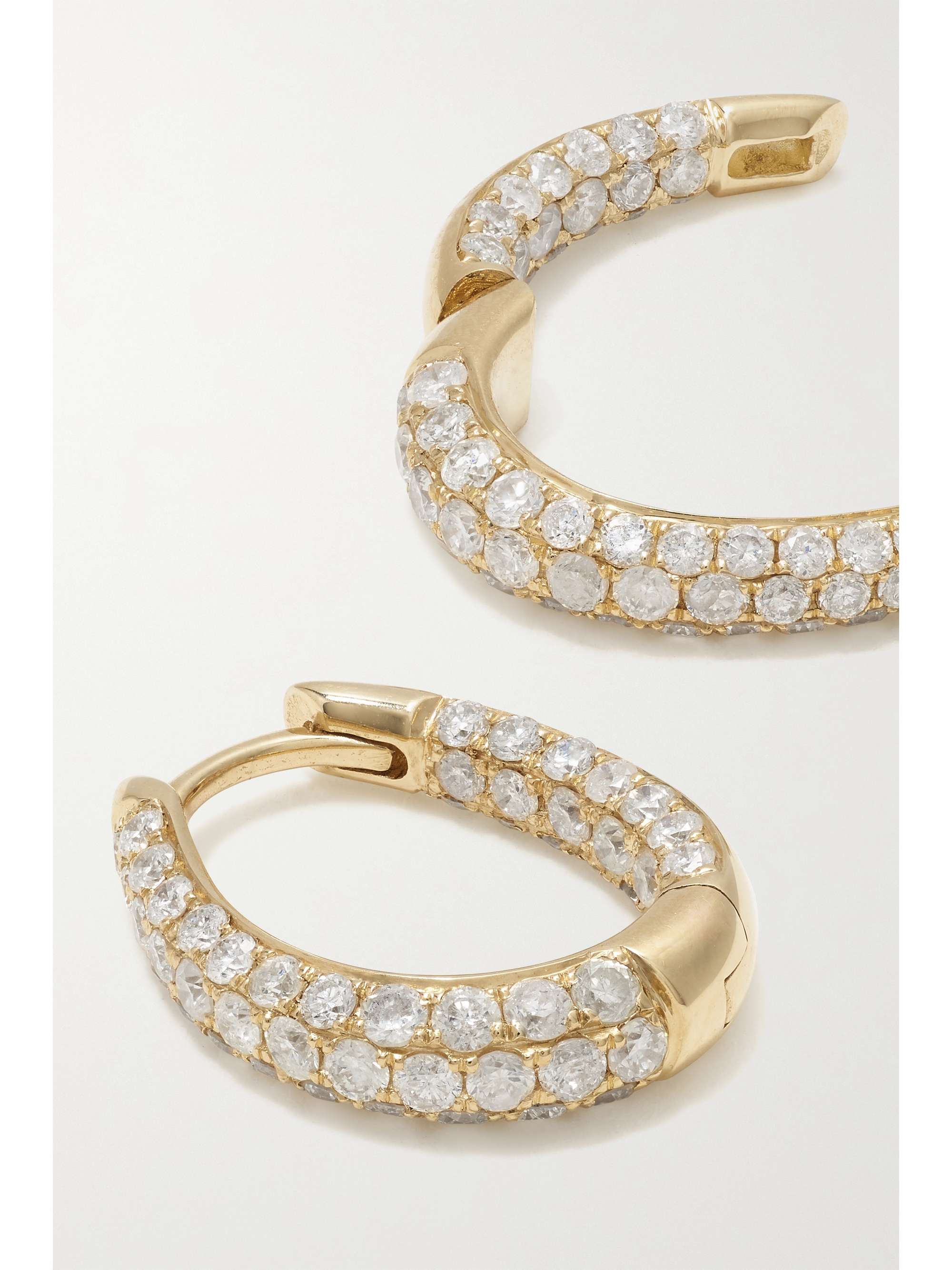 JACQUIE AICHE 14-karat gold diamond earrings