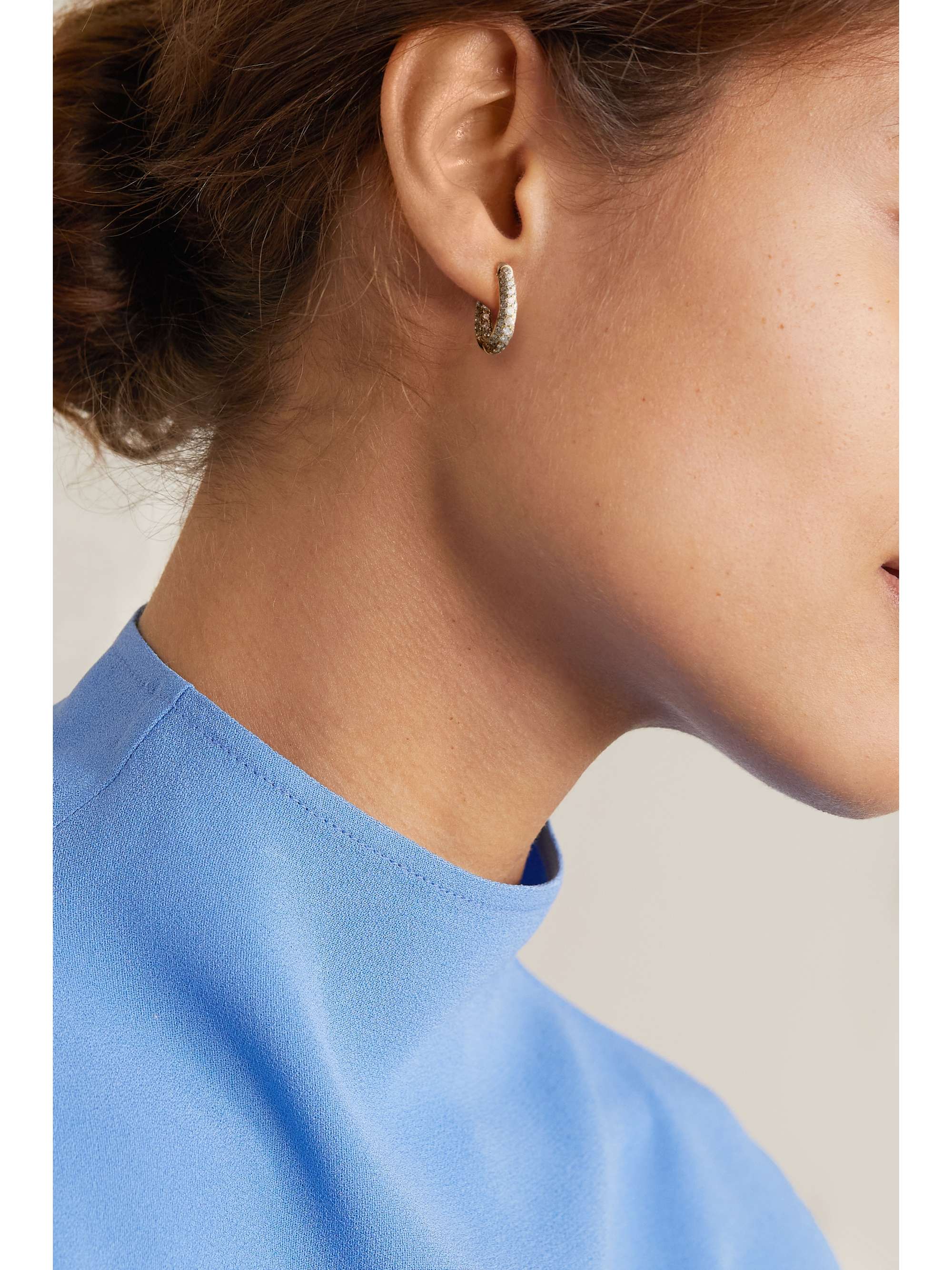 JACQUIE AICHE 14-karat gold diamond earrings