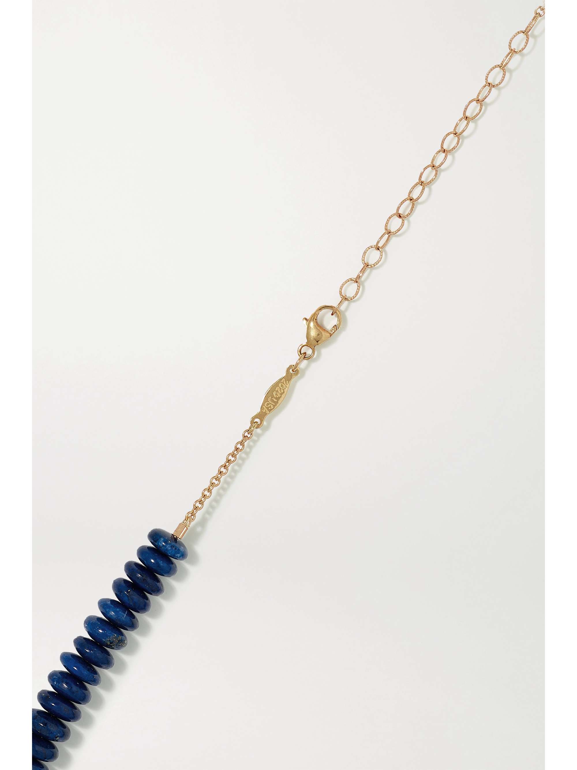 JACQUIE AICHE Kette mit Details aus 14 Karat Gold und mehreren Steinen
