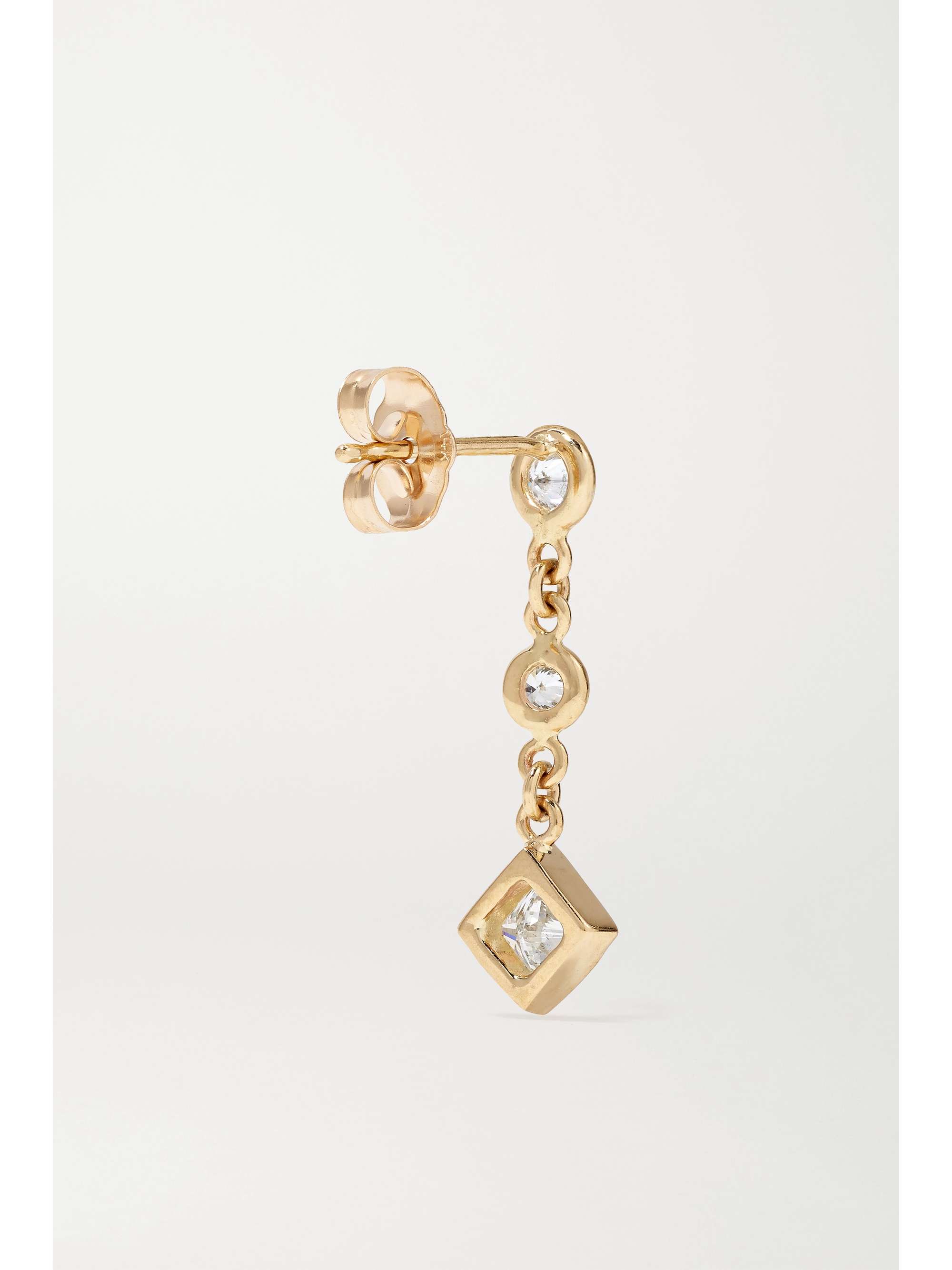 JACQUIE AICHE 14-karat gold diamond earring