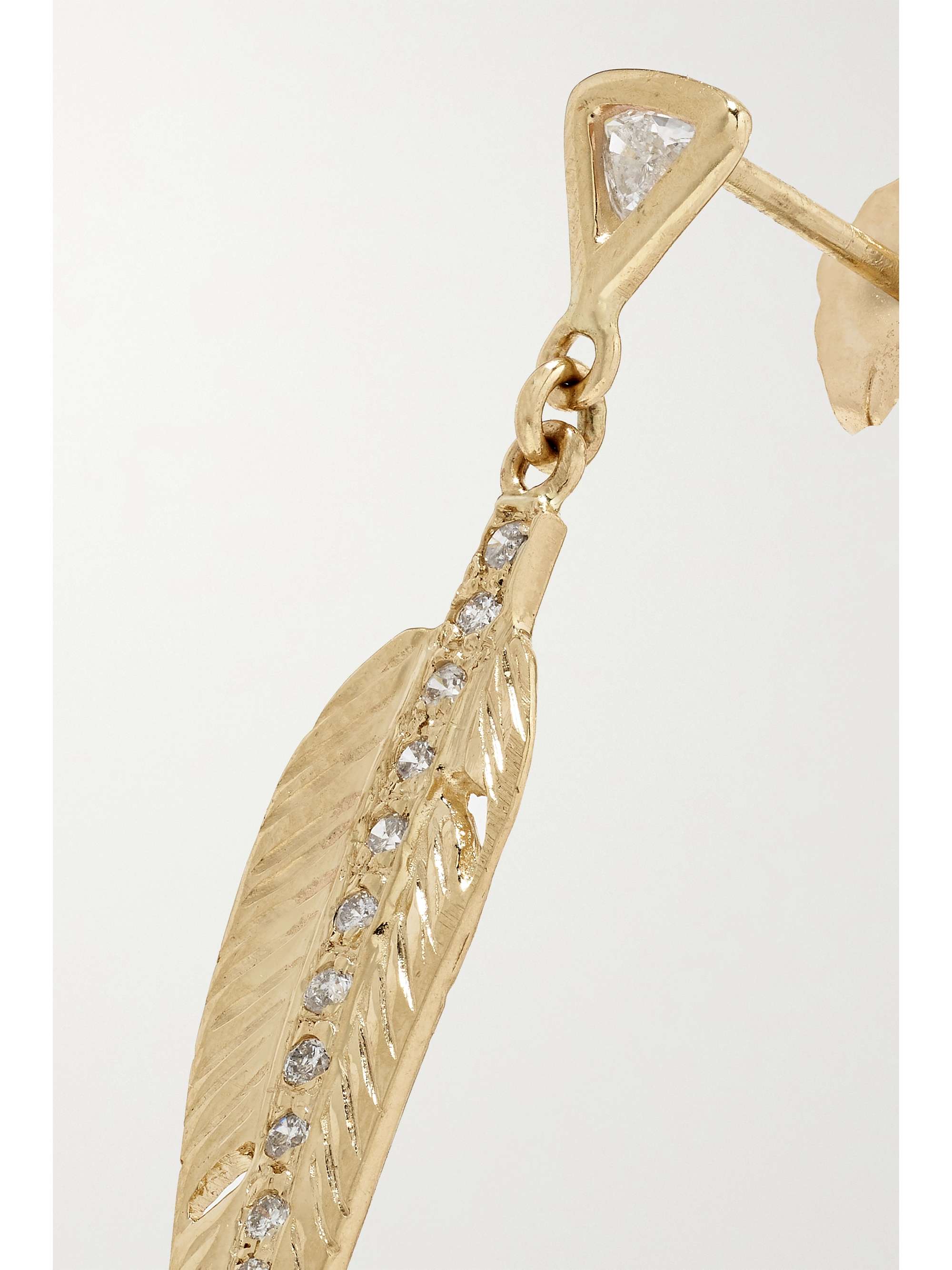 JACQUIE AICHE 14-karat gold diamond earring
