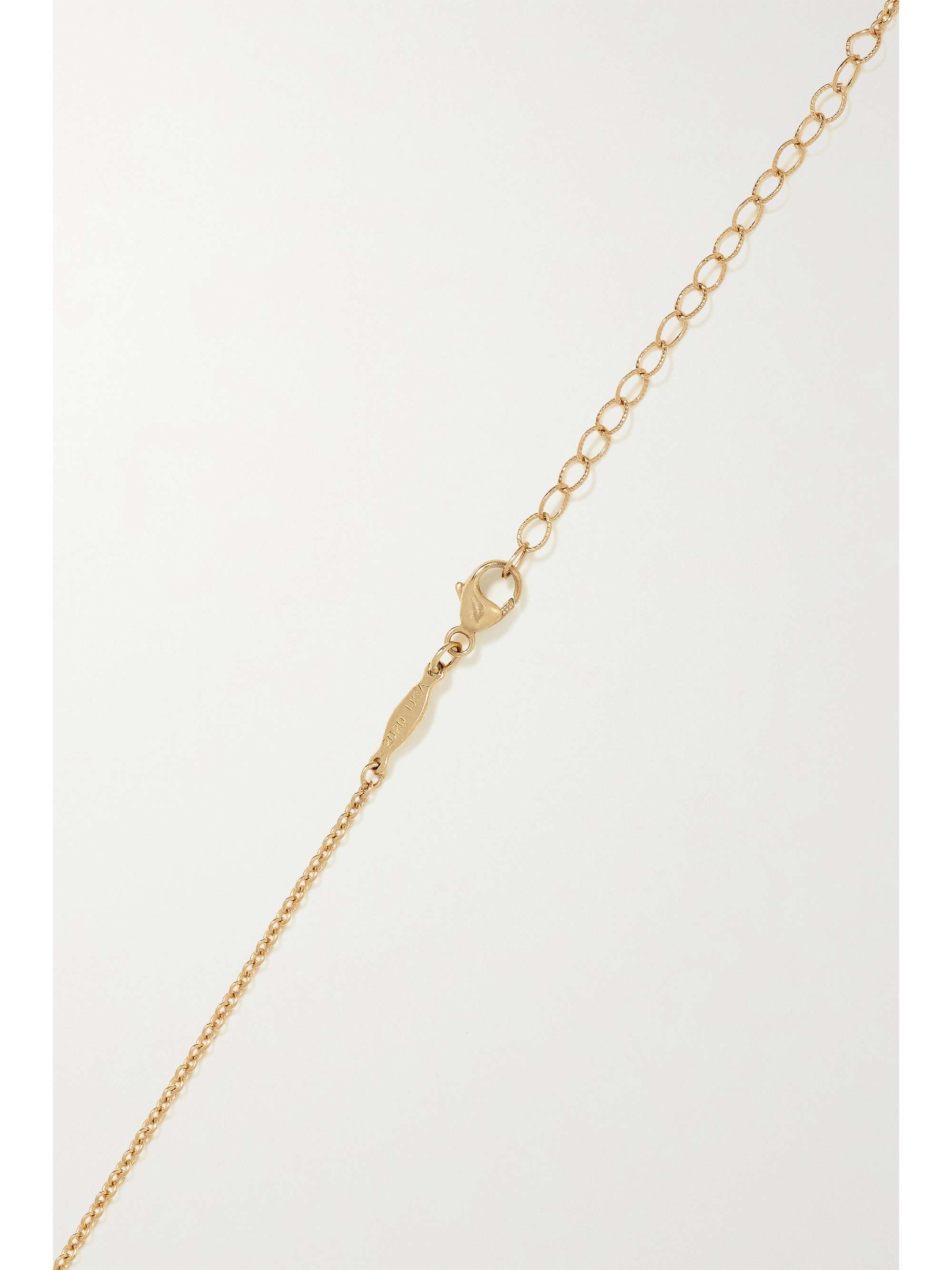 JACQUIE AICHE Thunderbird 18-karat gold, lapis lazuli and diamond necklace