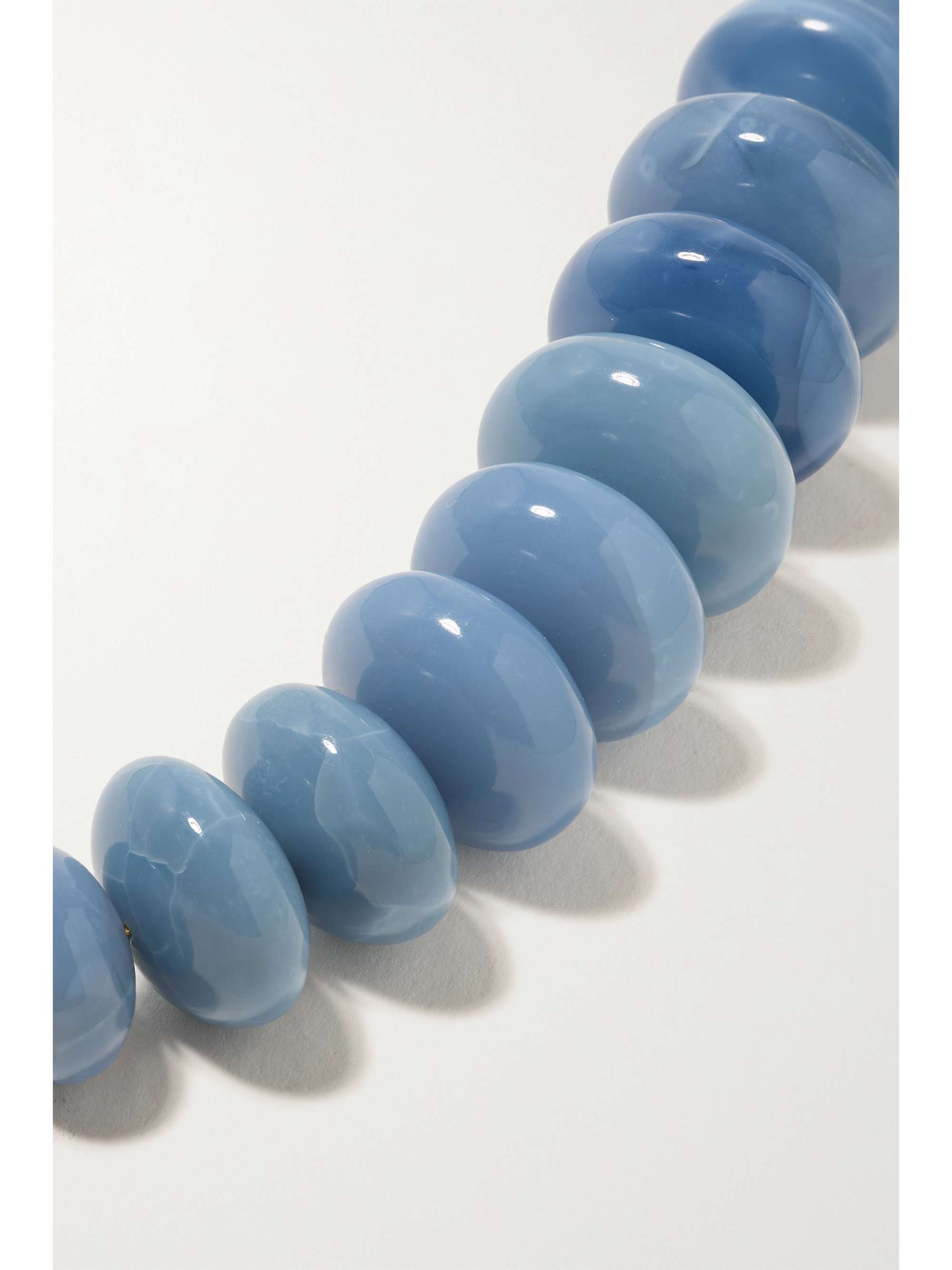 JACQUIE AICHE 14-karat gold calcite necklace