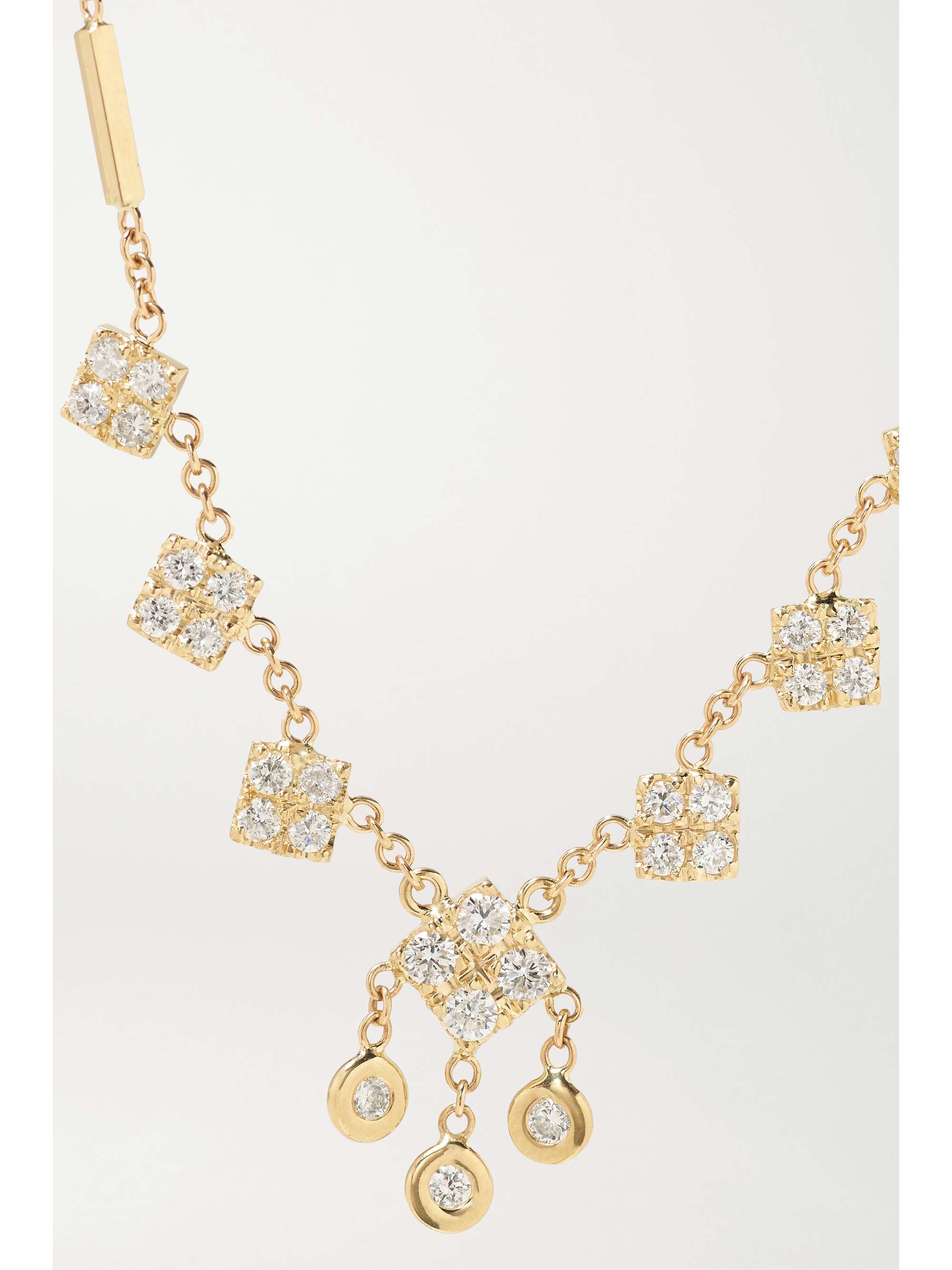 JACQUIE AICHE Shaker 14karat gold diamond necklace NETAPORTER