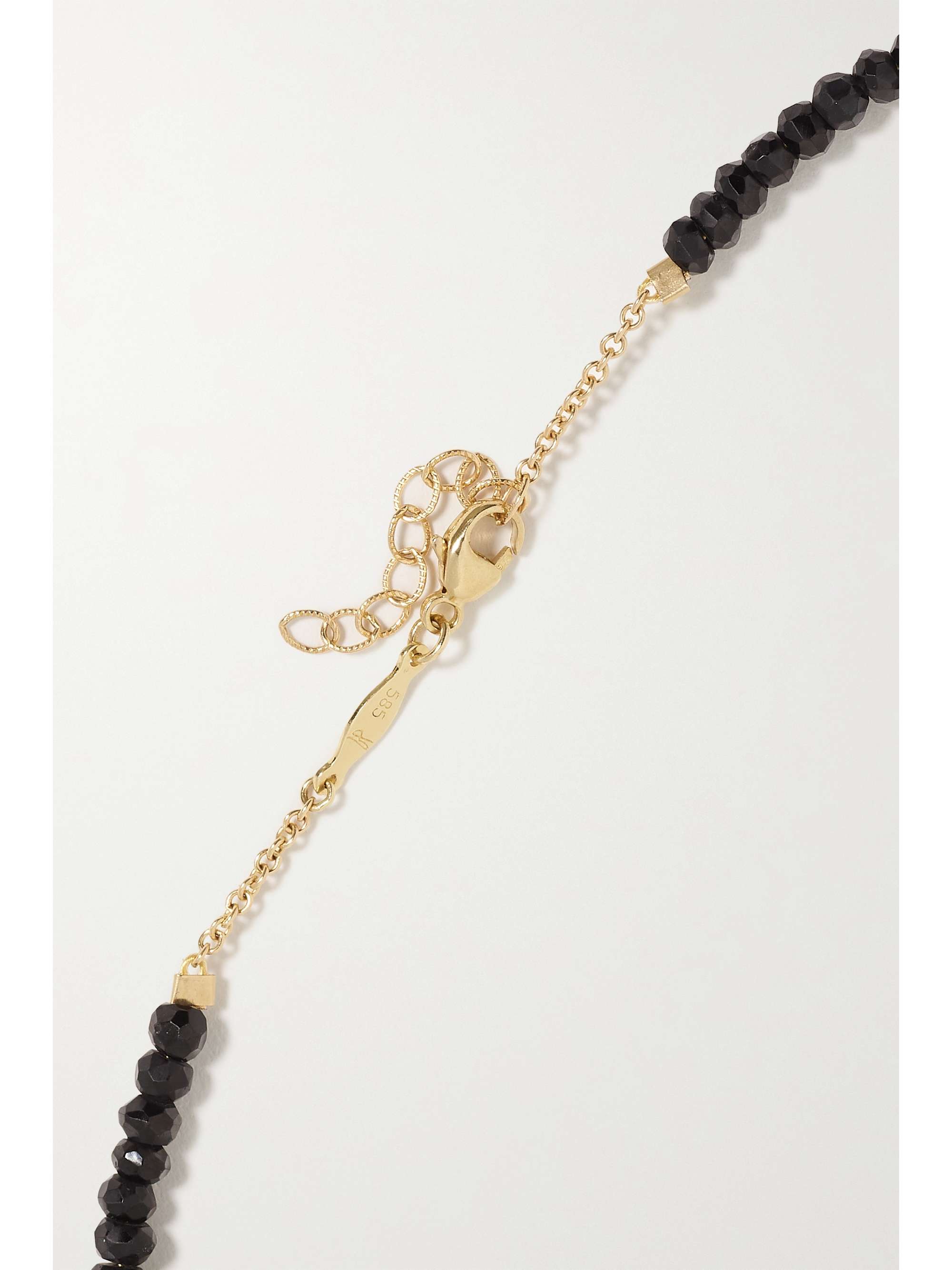 JACQUIE AICHE Fußkettchen aus 14 Karat Gold mit Onyxen und Diamanten