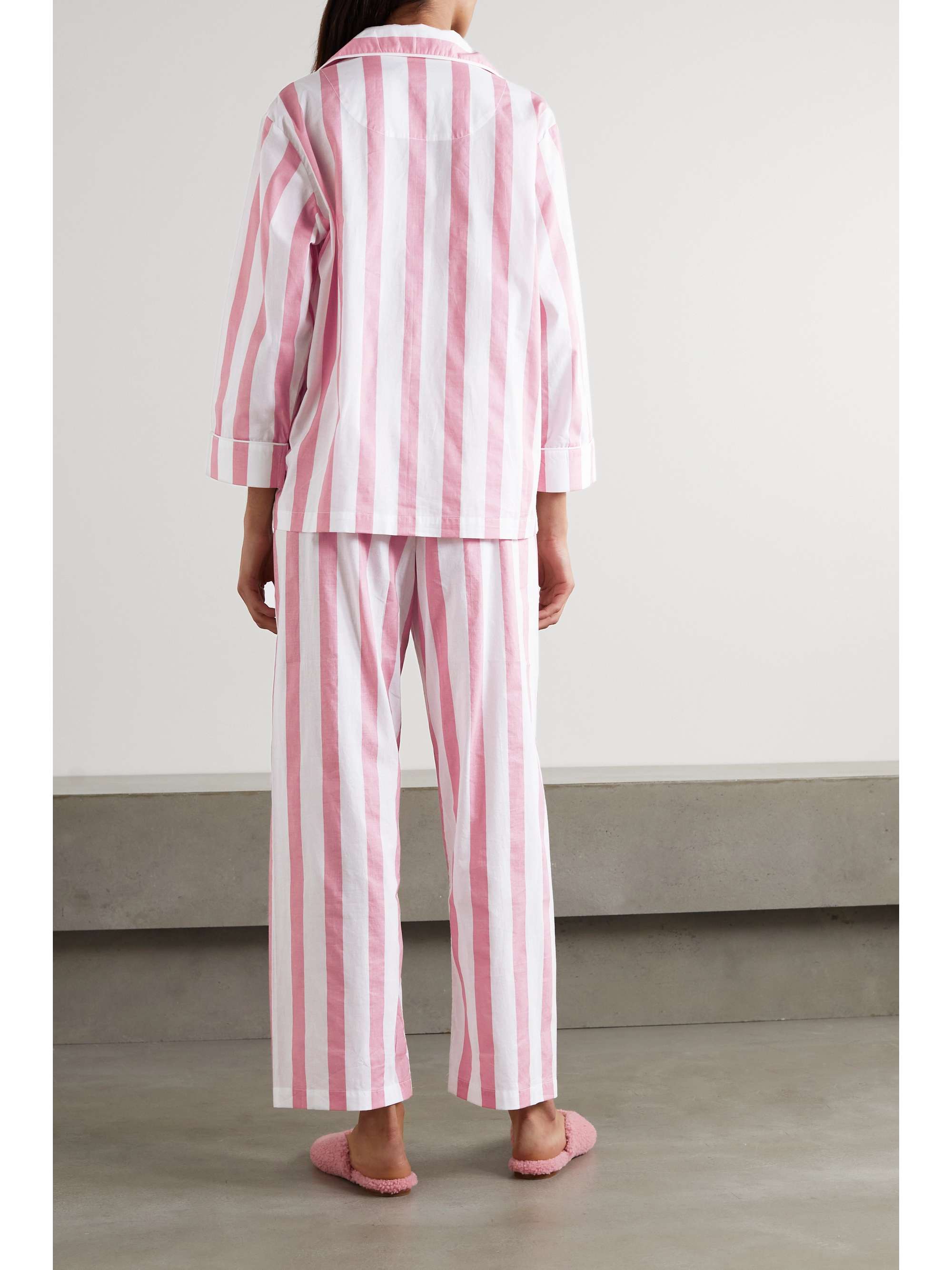 HONNA + NET SUSTAIN striped organic cotton-voile pajama set