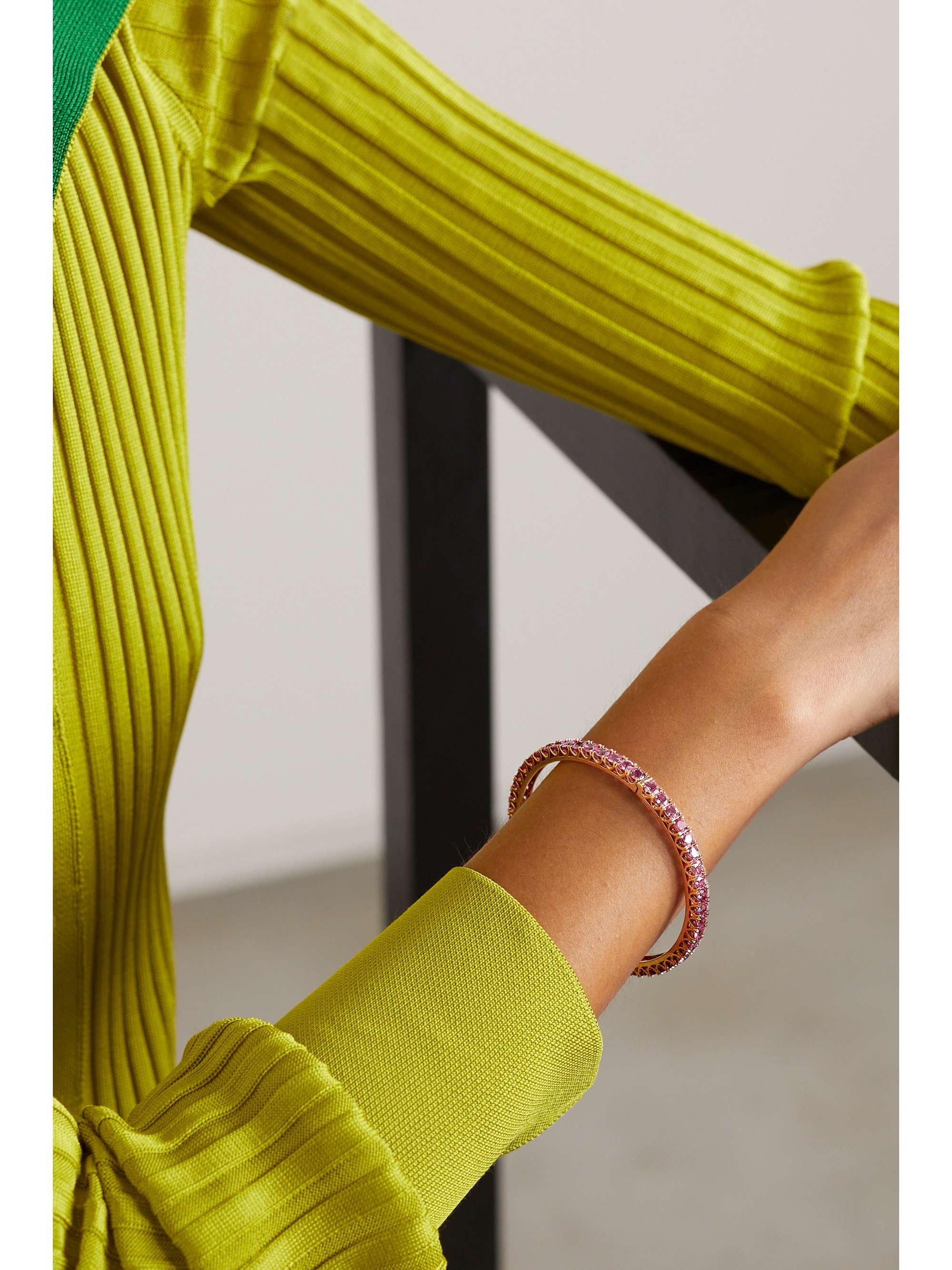 BAYCO 18-karat rose gold sapphire bracelet