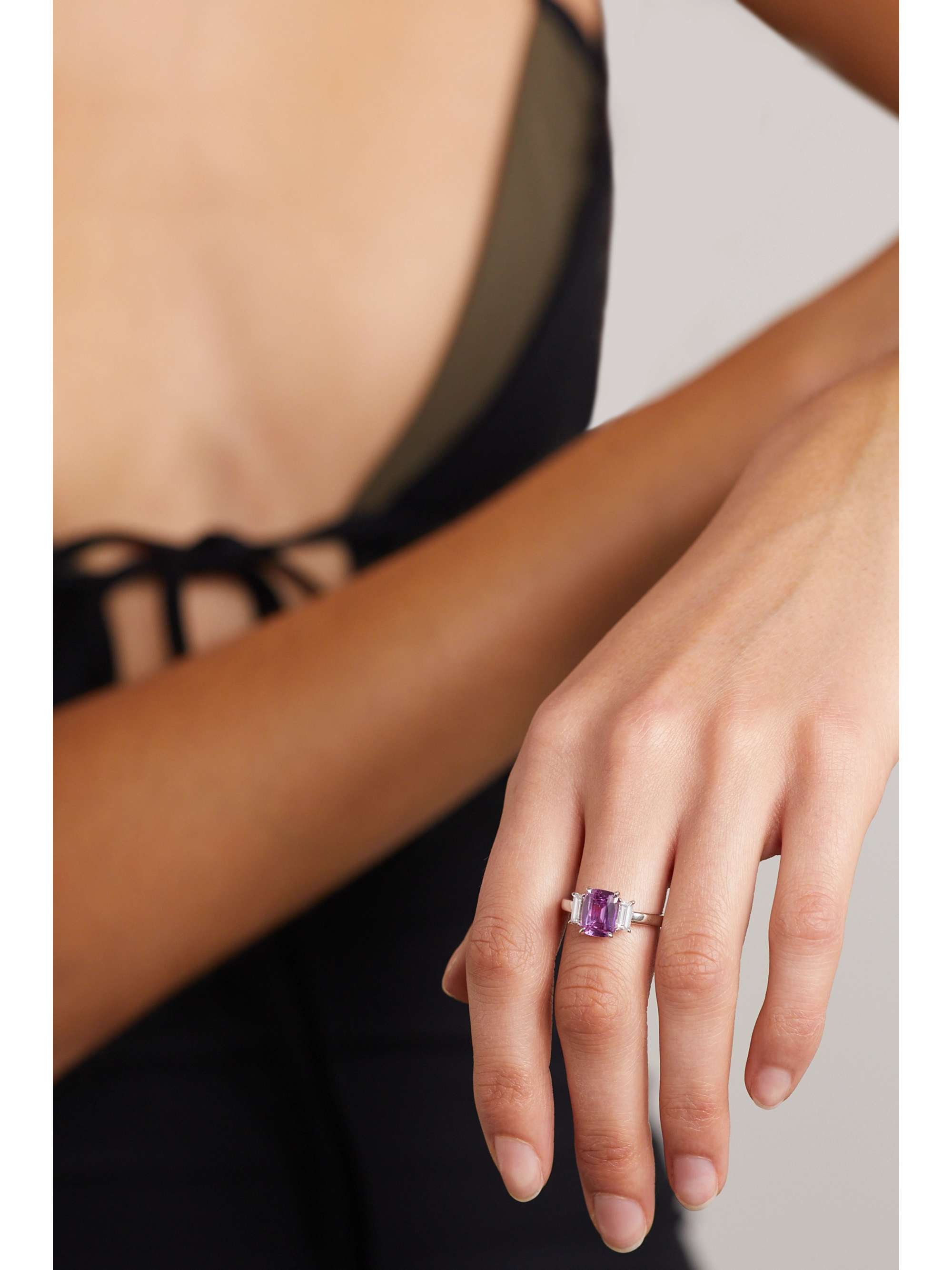 BAYCO Platinum, sapphire and diamond ring