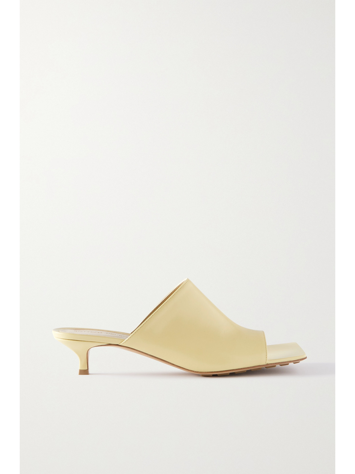 Bottega Veneta Stretch Napa Kitten-heel Mule Sandals In Cream