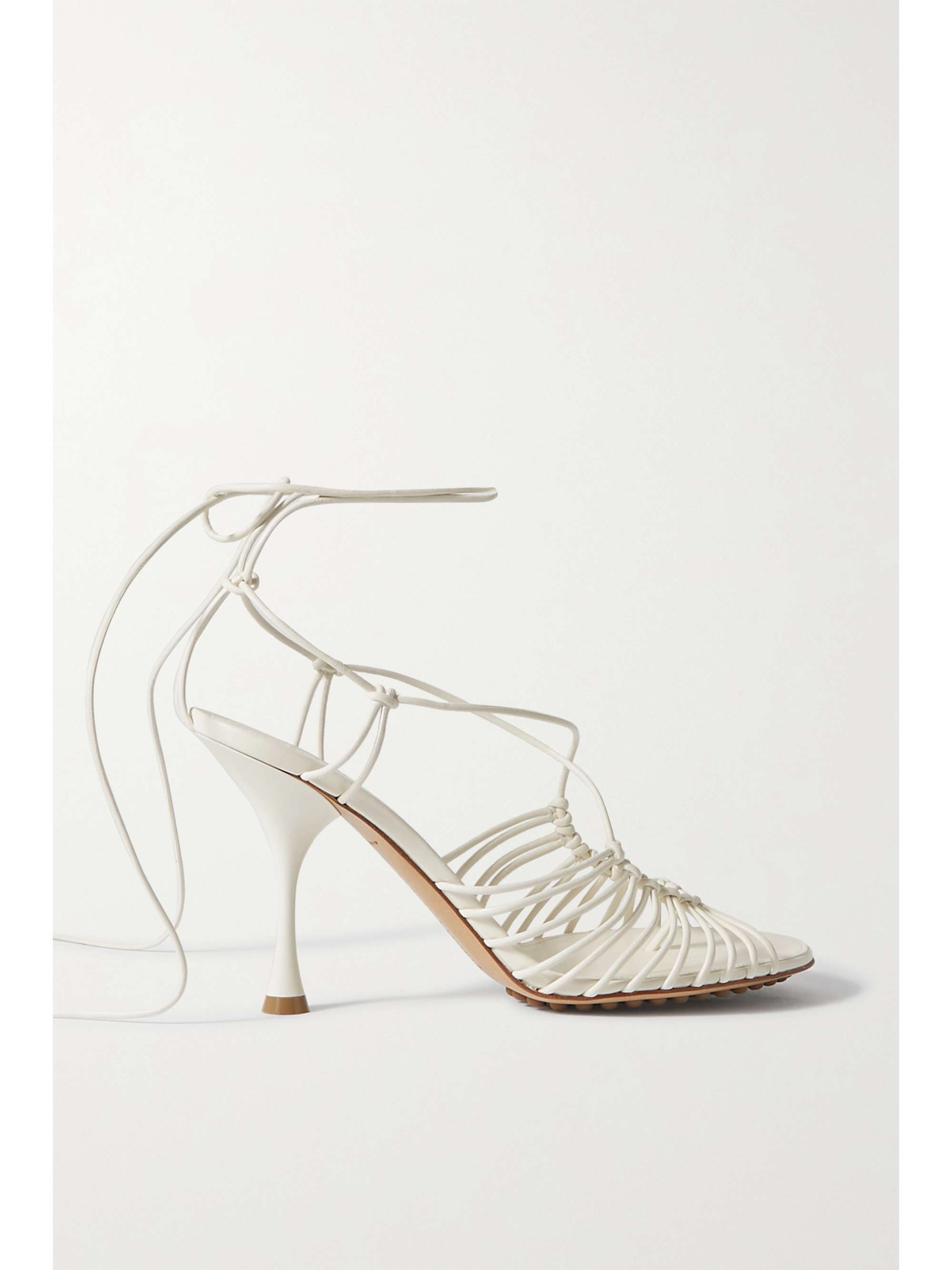 White Knotted leather sandals | BOTTEGA 