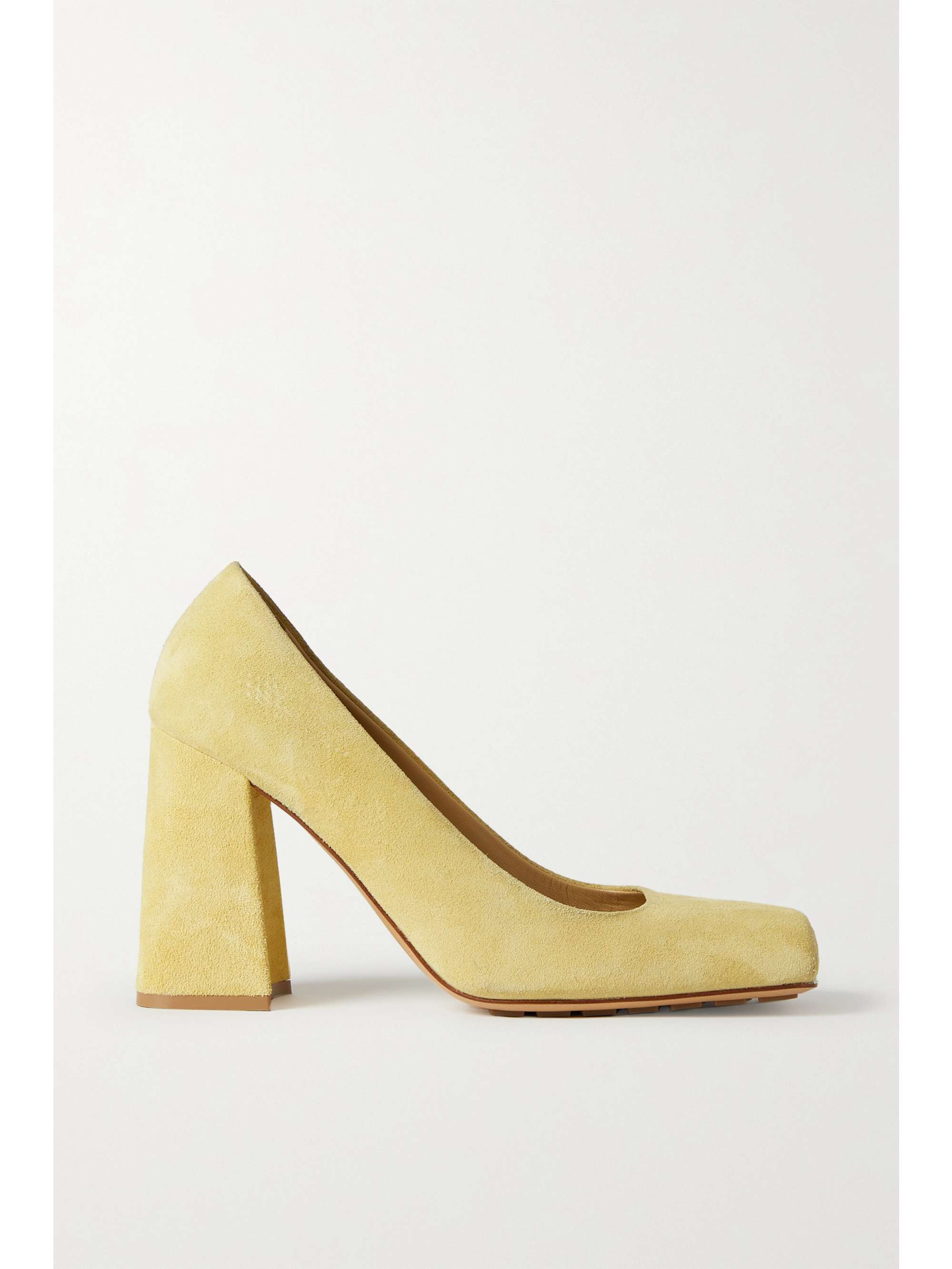 Yellow Tower suede pumps | BOTTEGA 
