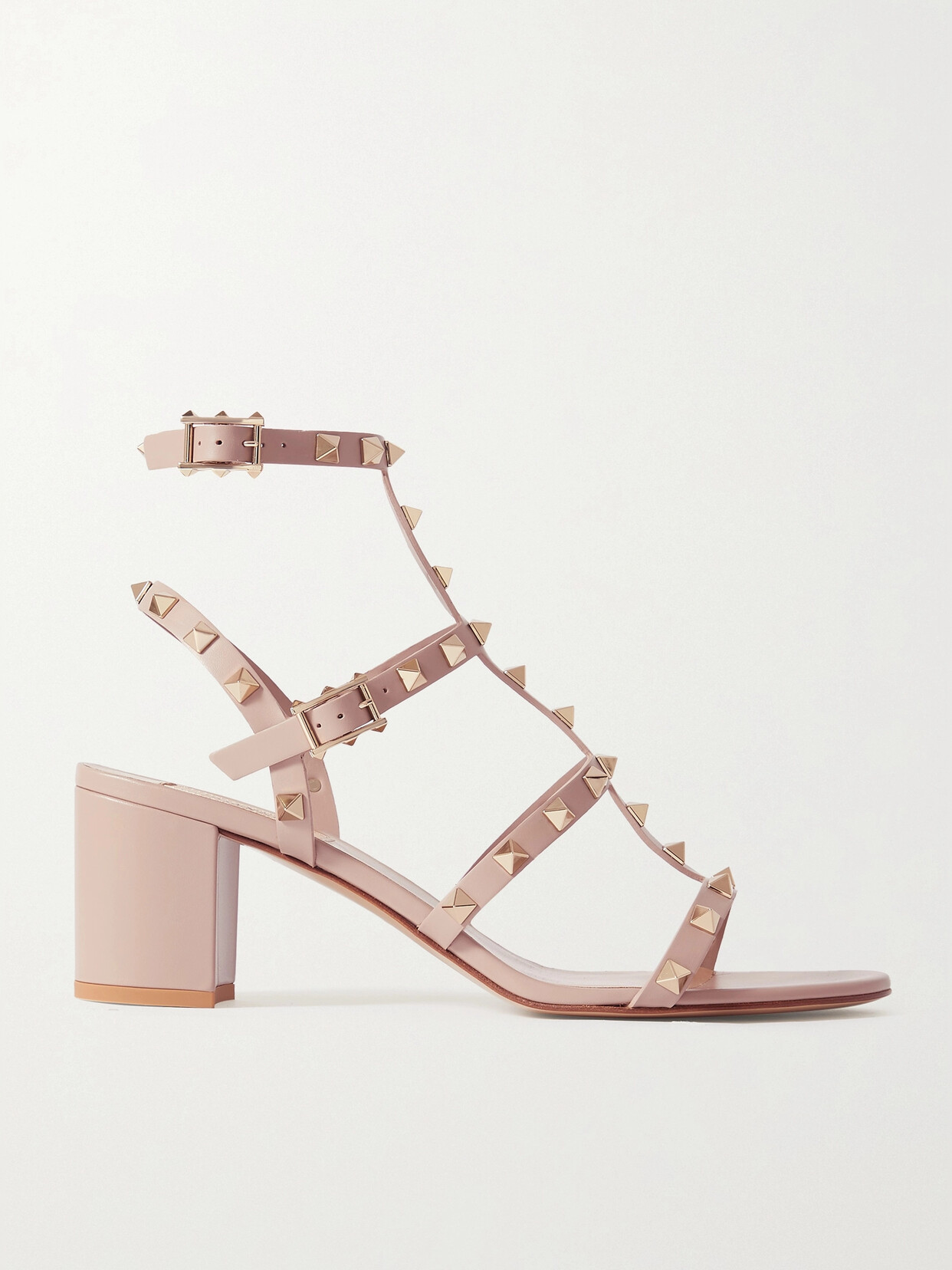 Valentino Garavani - Rockstud 55 Leather Sandals - Pink