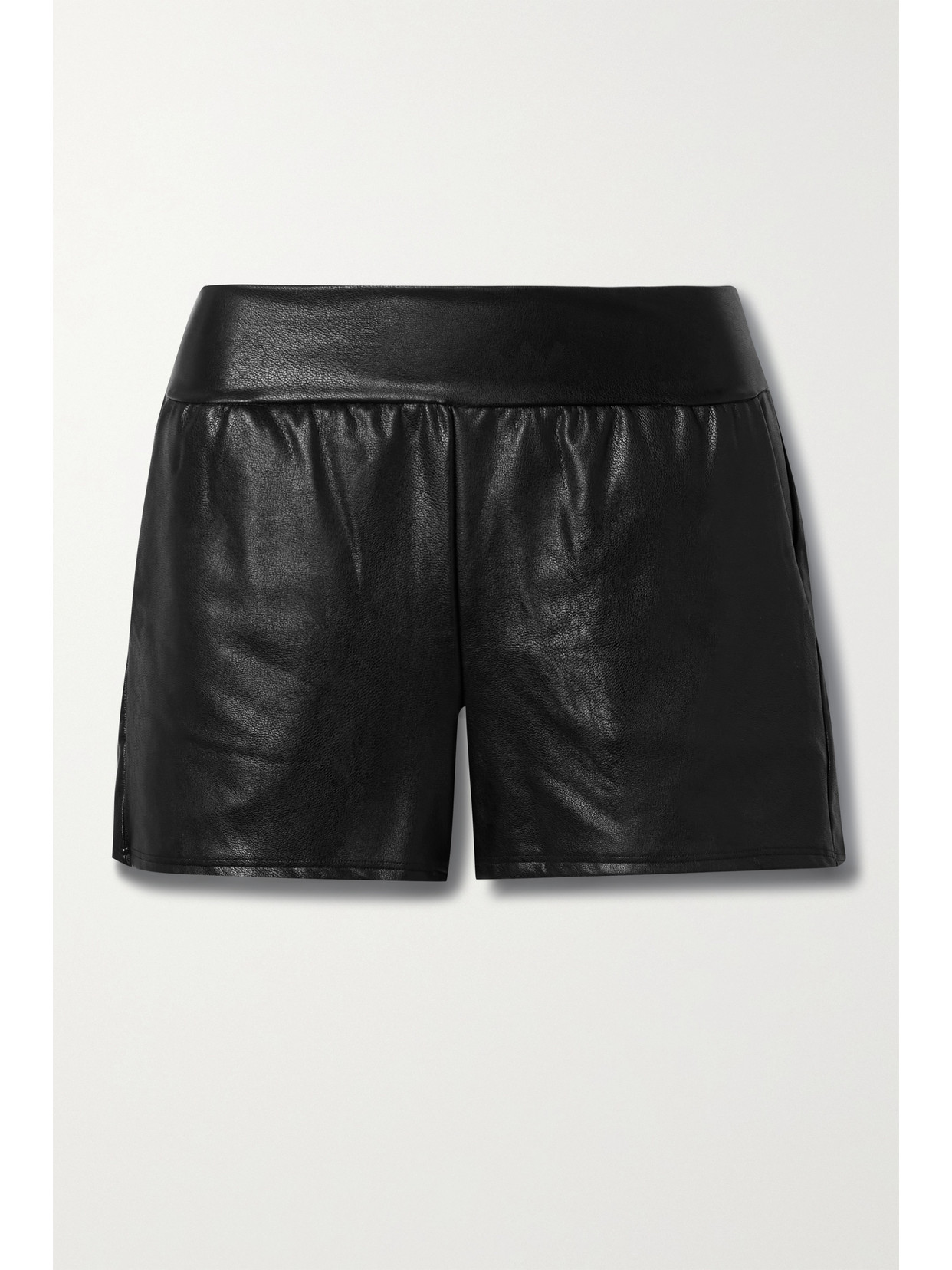 Commando Faux Stretch-leather Shorts In Black
