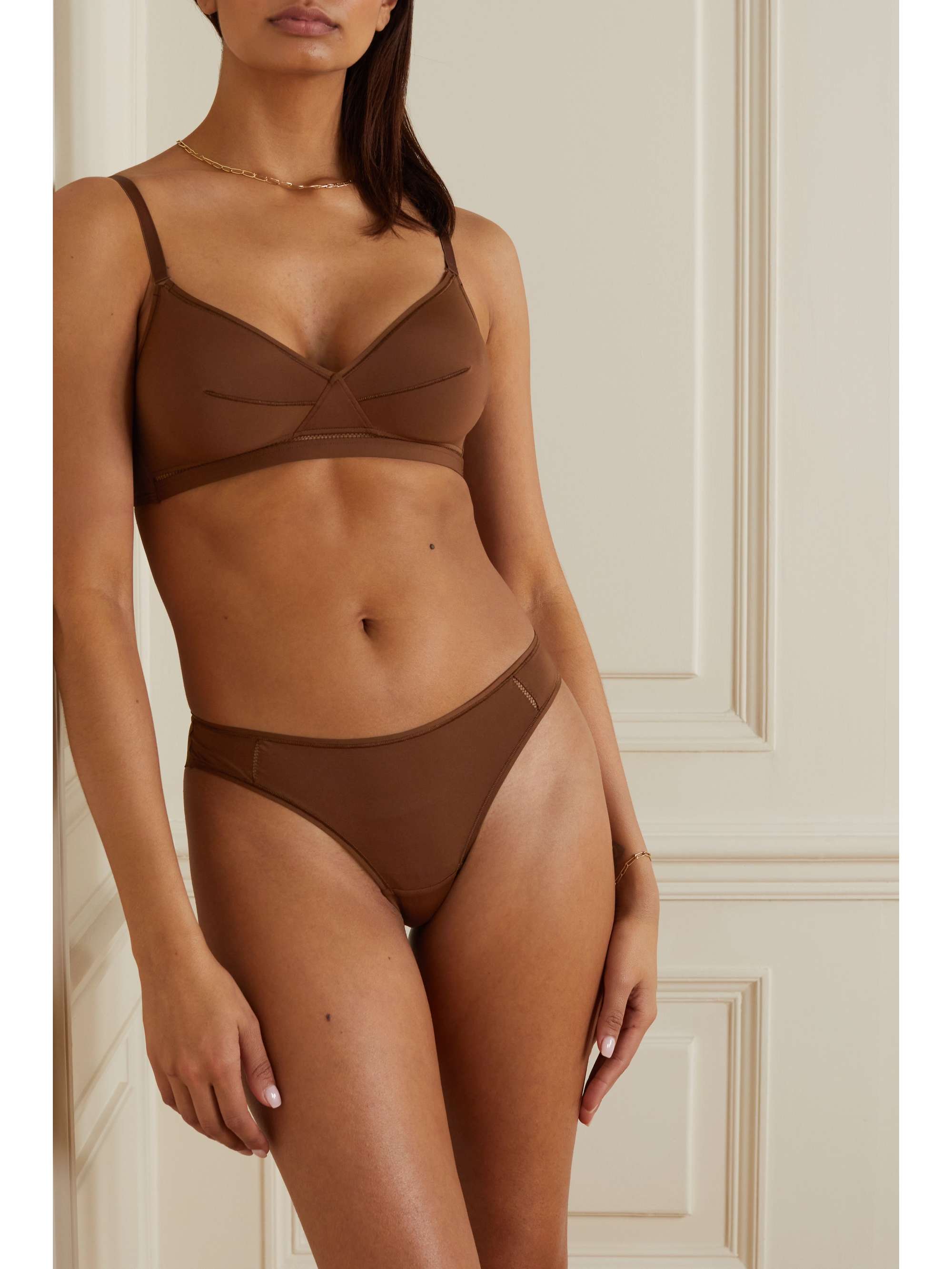 ERES Mika Soyeuse lace-embellished stretch-jersey thong