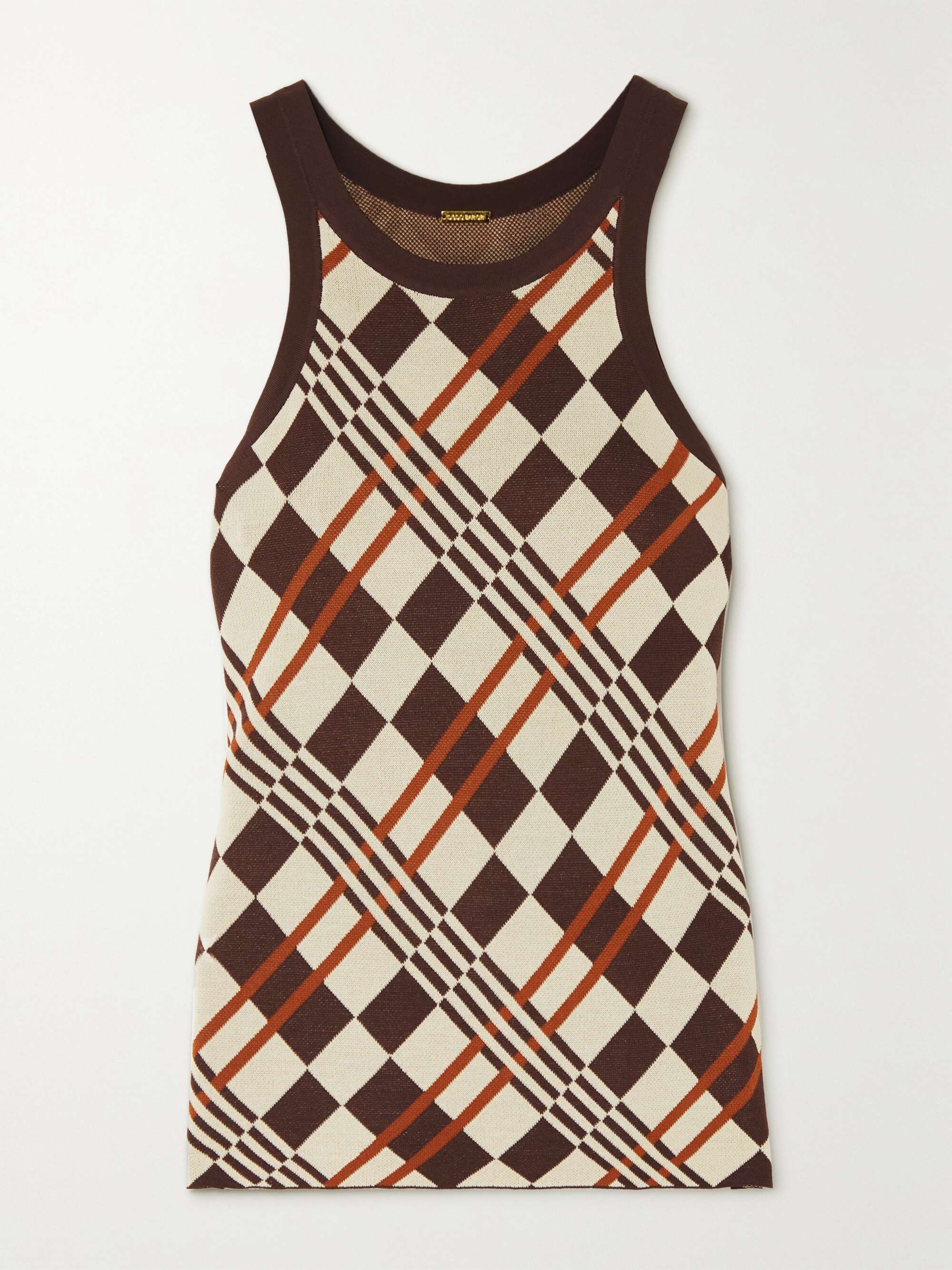 brown knit tank
