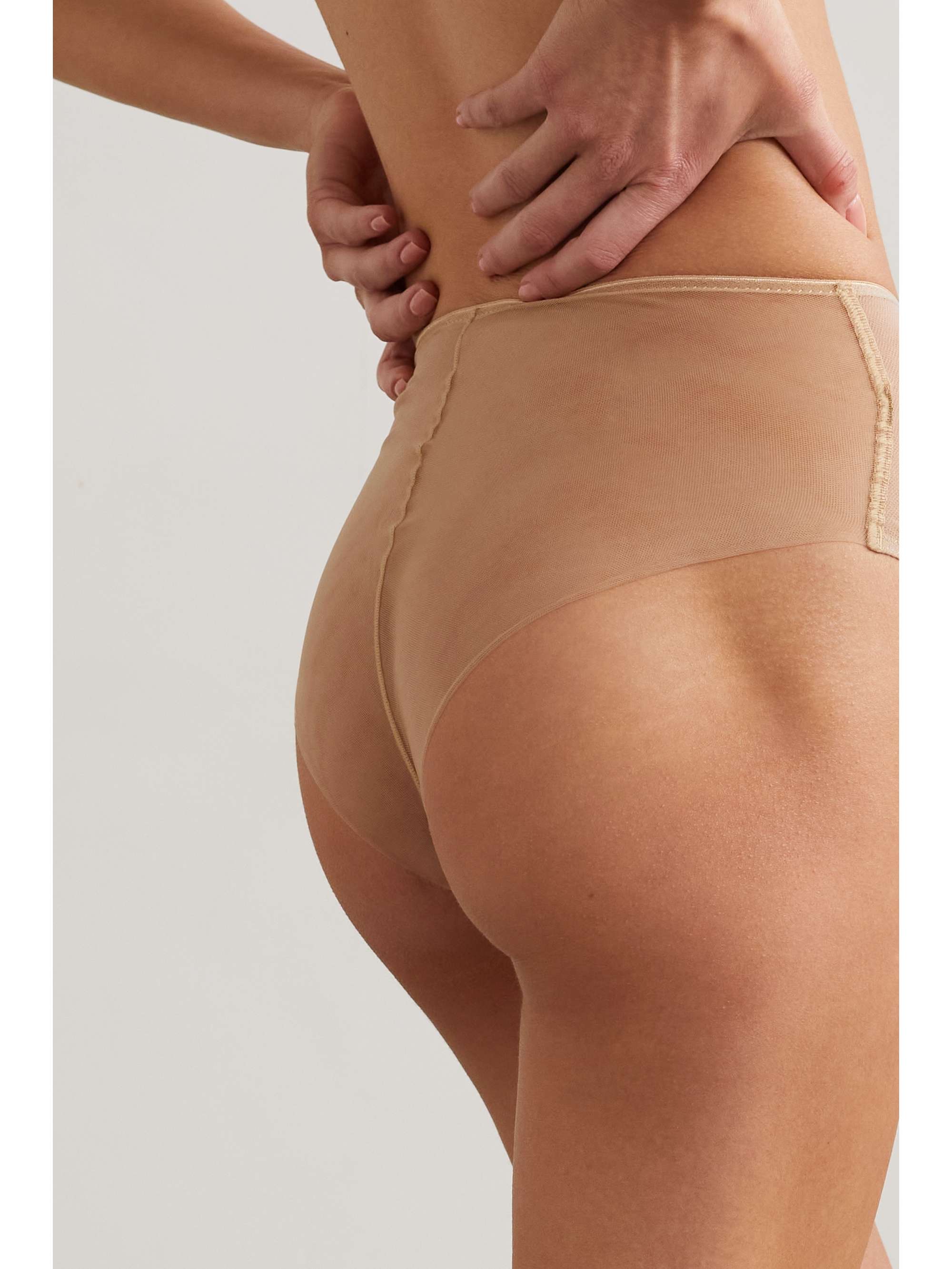 I.D. SARRIERI Energy Flowers embroidered tulle briefs