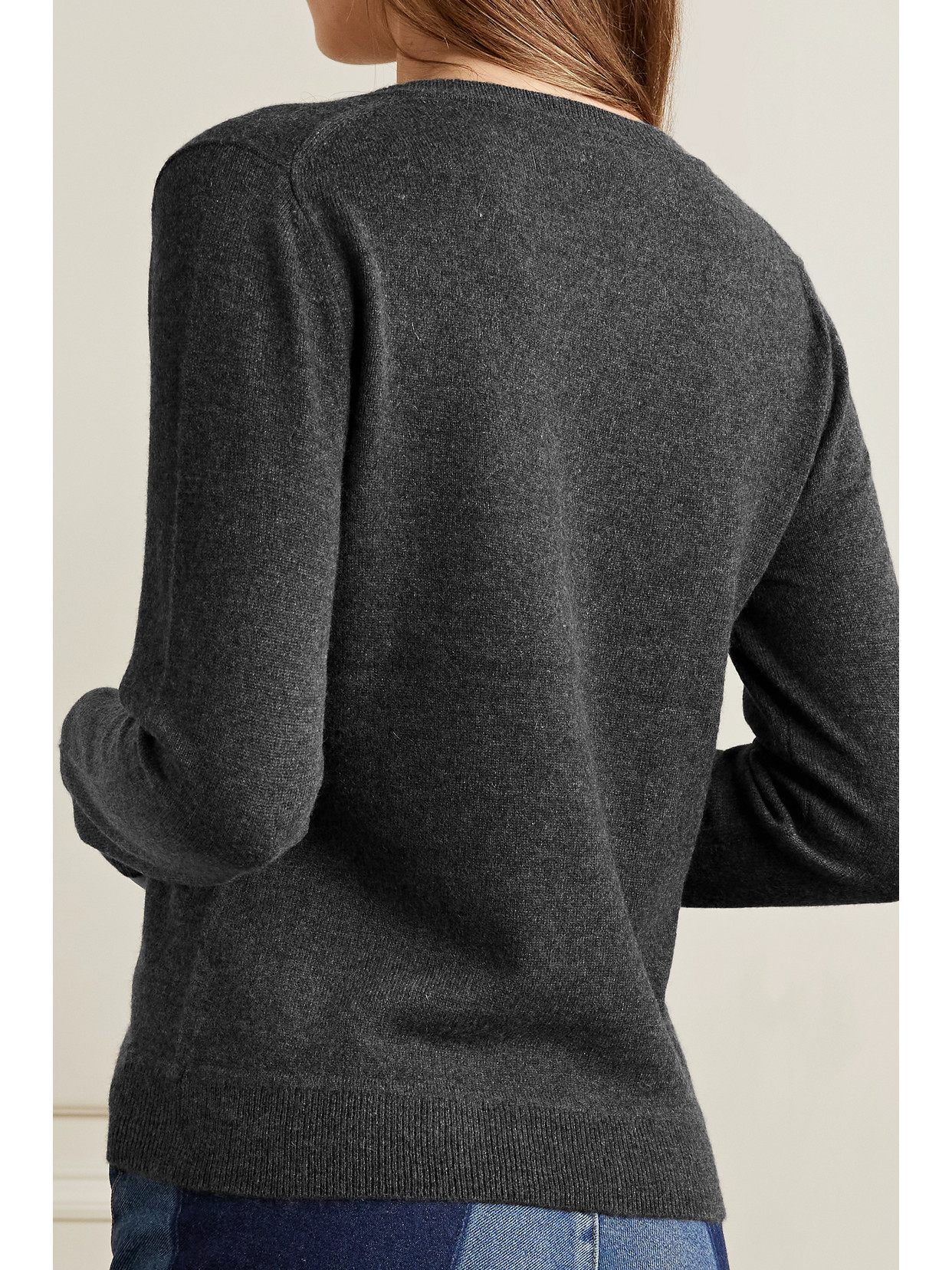 Shop Altuzarra Minamoto Button-embellished Cashmere Sweater In Gray