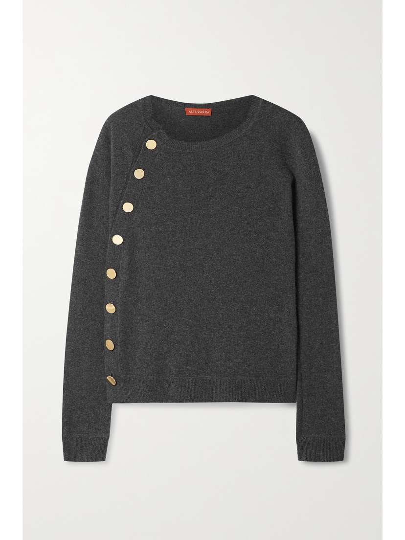 Altuzarra Minamoto Button-embellished Cashmere Sweater